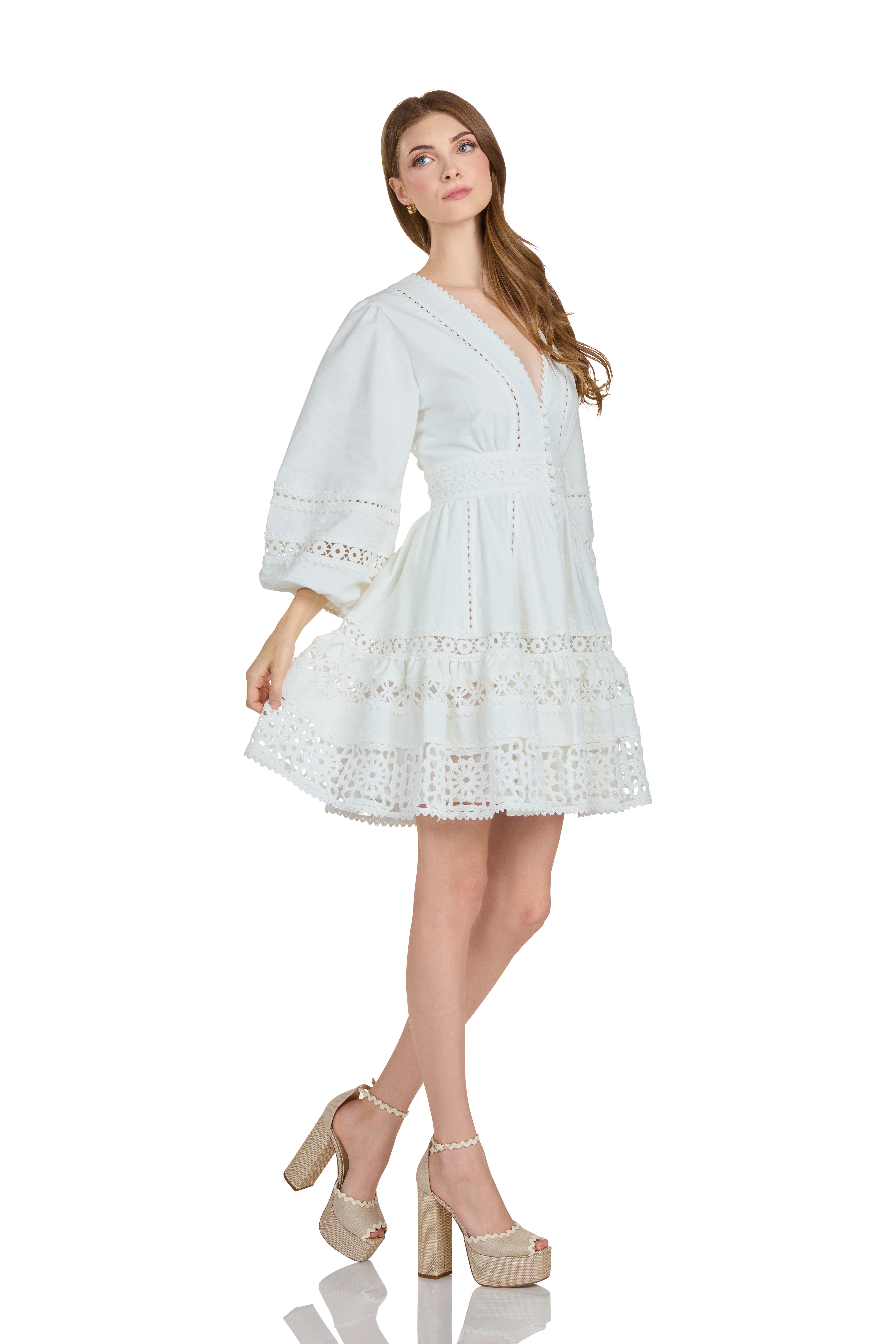 PIERO MINI DRESS WHITE