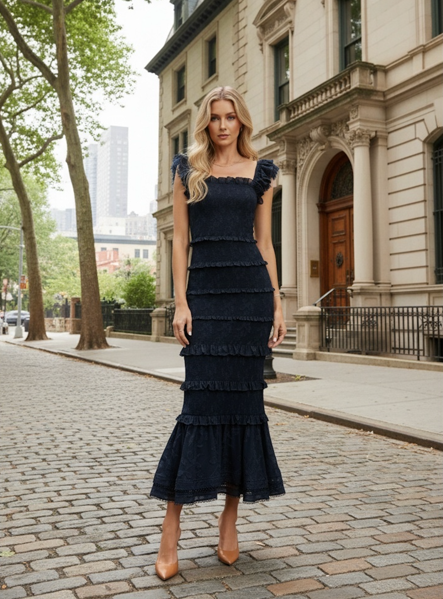 FRANCINE DRESS NAVY