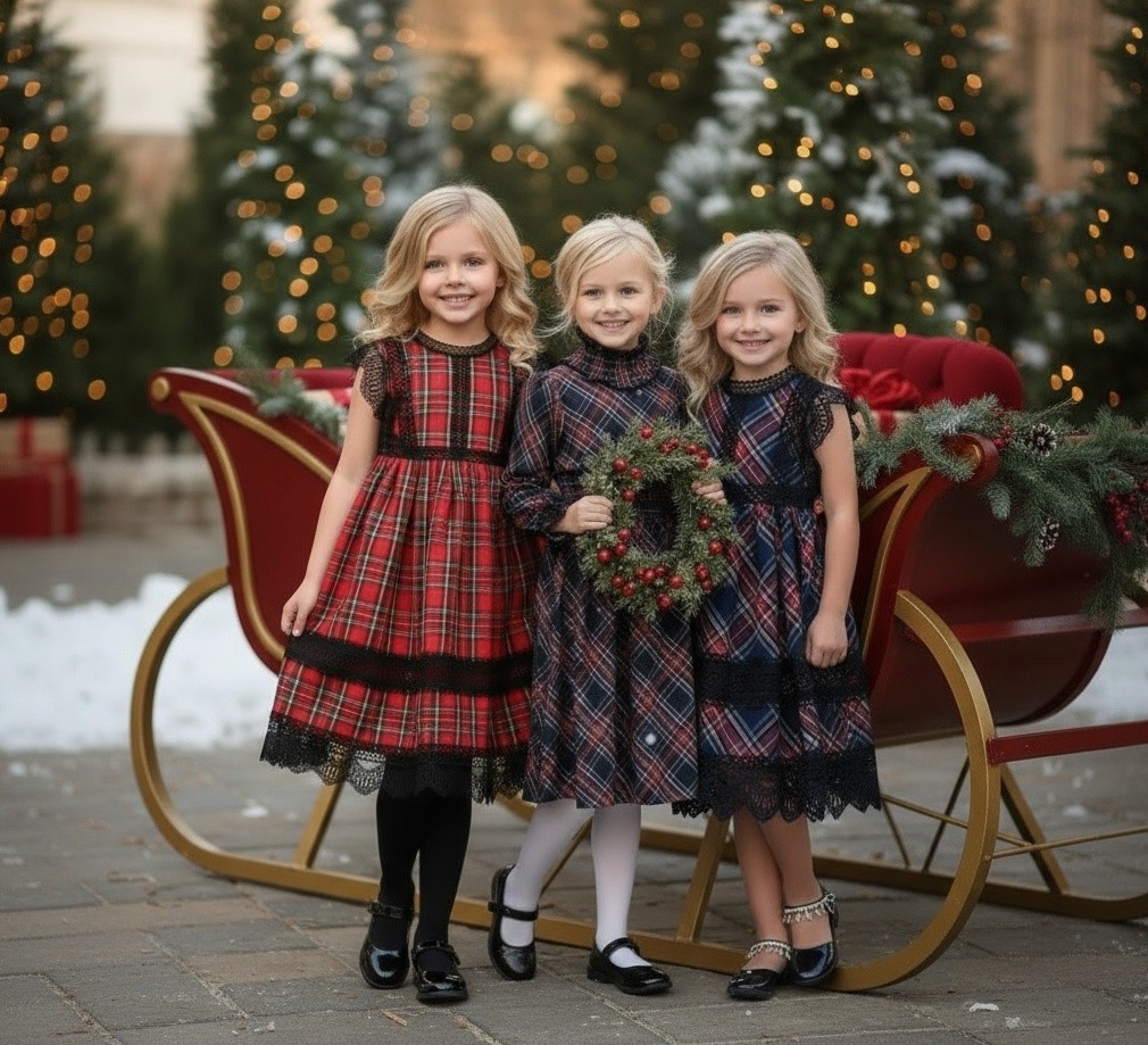 EVERLY DRESS STEWART TARTAN