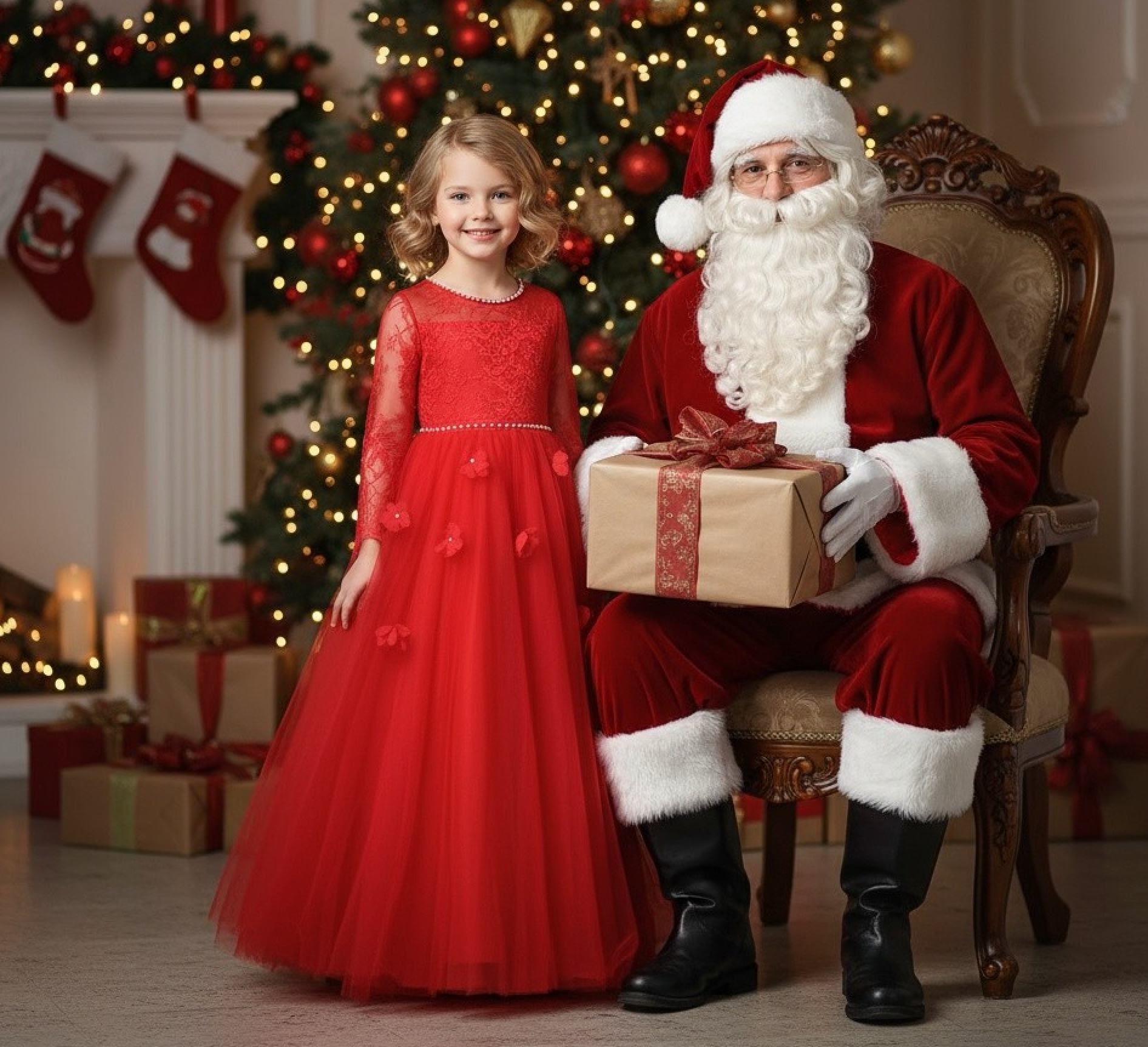 MARIPOSA GOWN CRIMSON