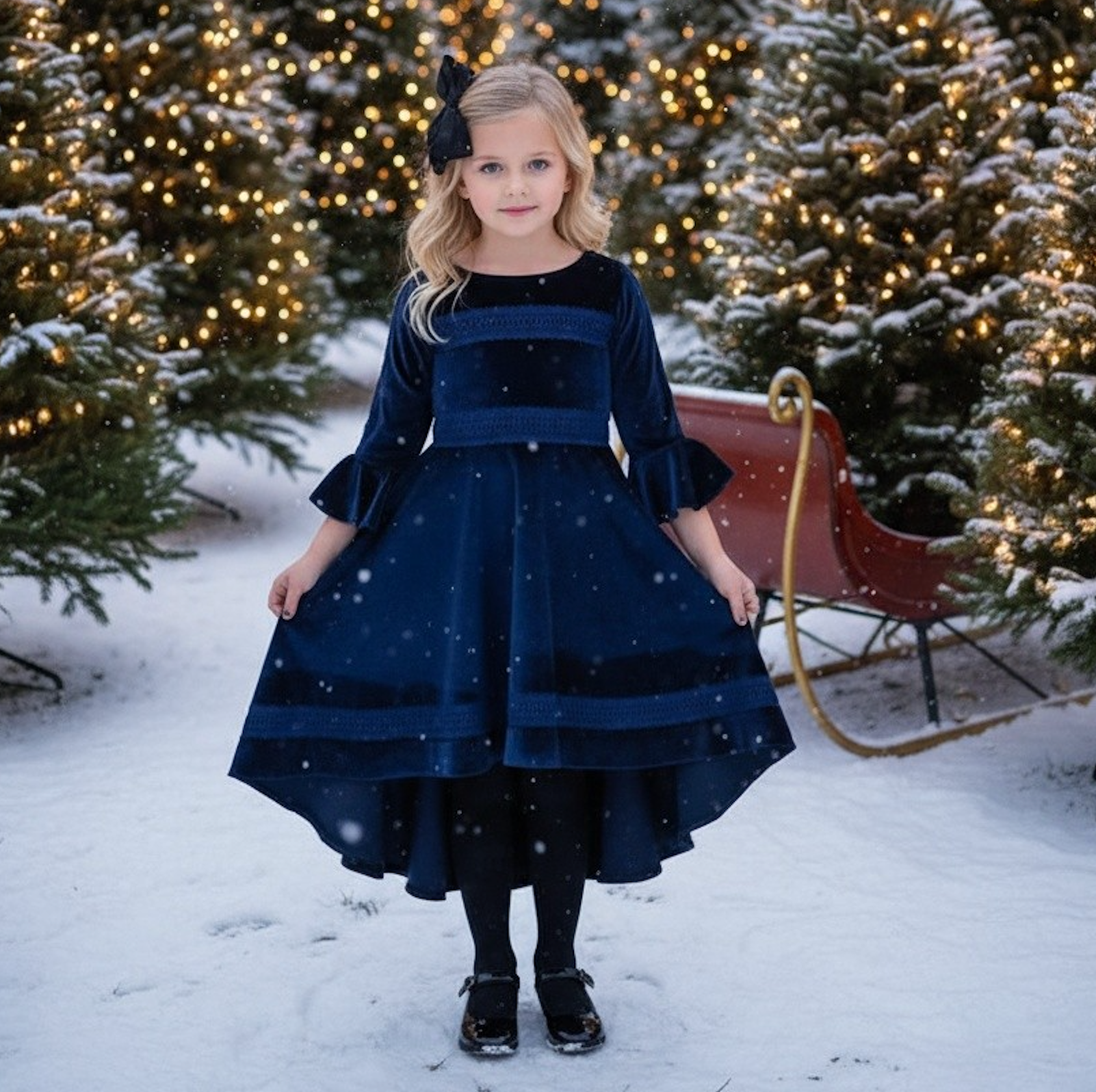 LILY DRESS NAVY
