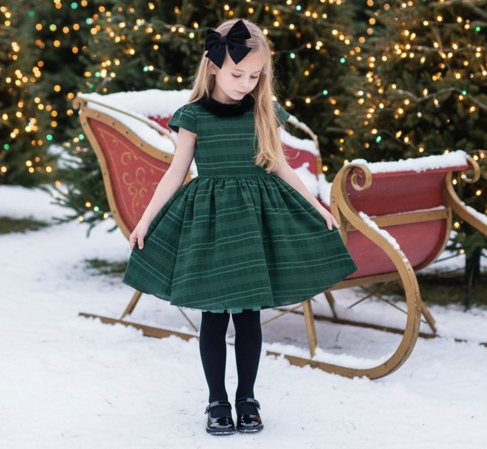 EVANGELINE DRESS EMERALD