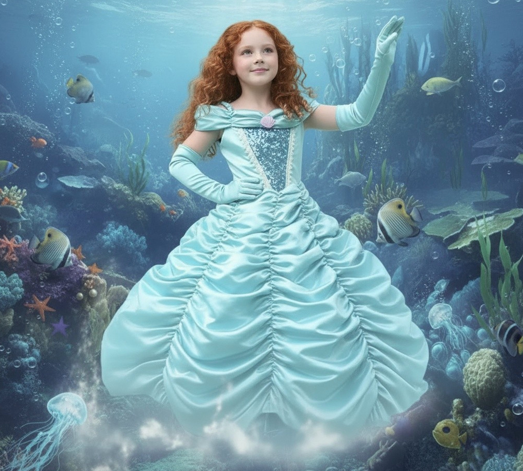 chinese dress ladies Princess Ariel Inspired Dress (Little Mermaid) – Tiny Toes Boutique LLC