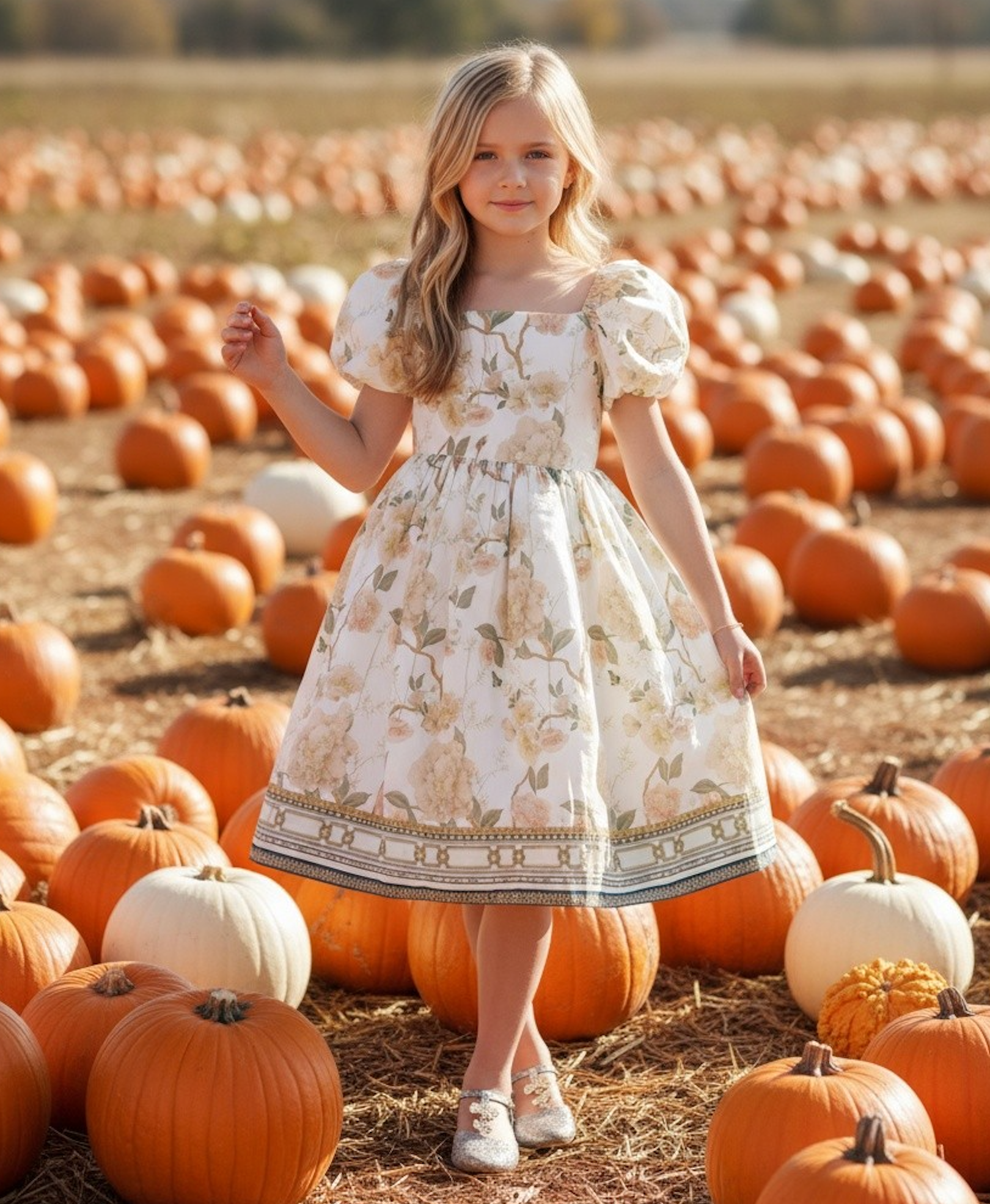 ARIELLE DRESS IVORY FLORAL