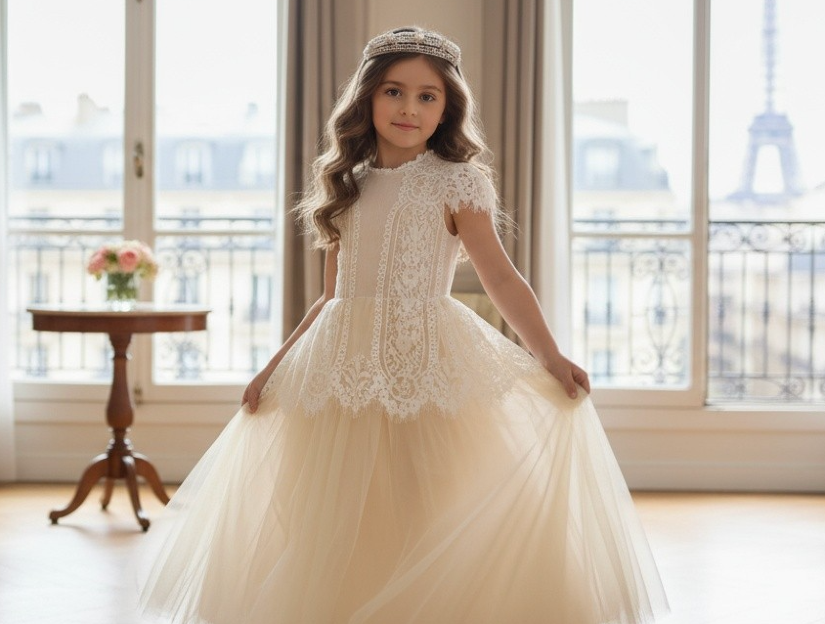 GWENDOLYN GOWN-WHITE/NATURAL