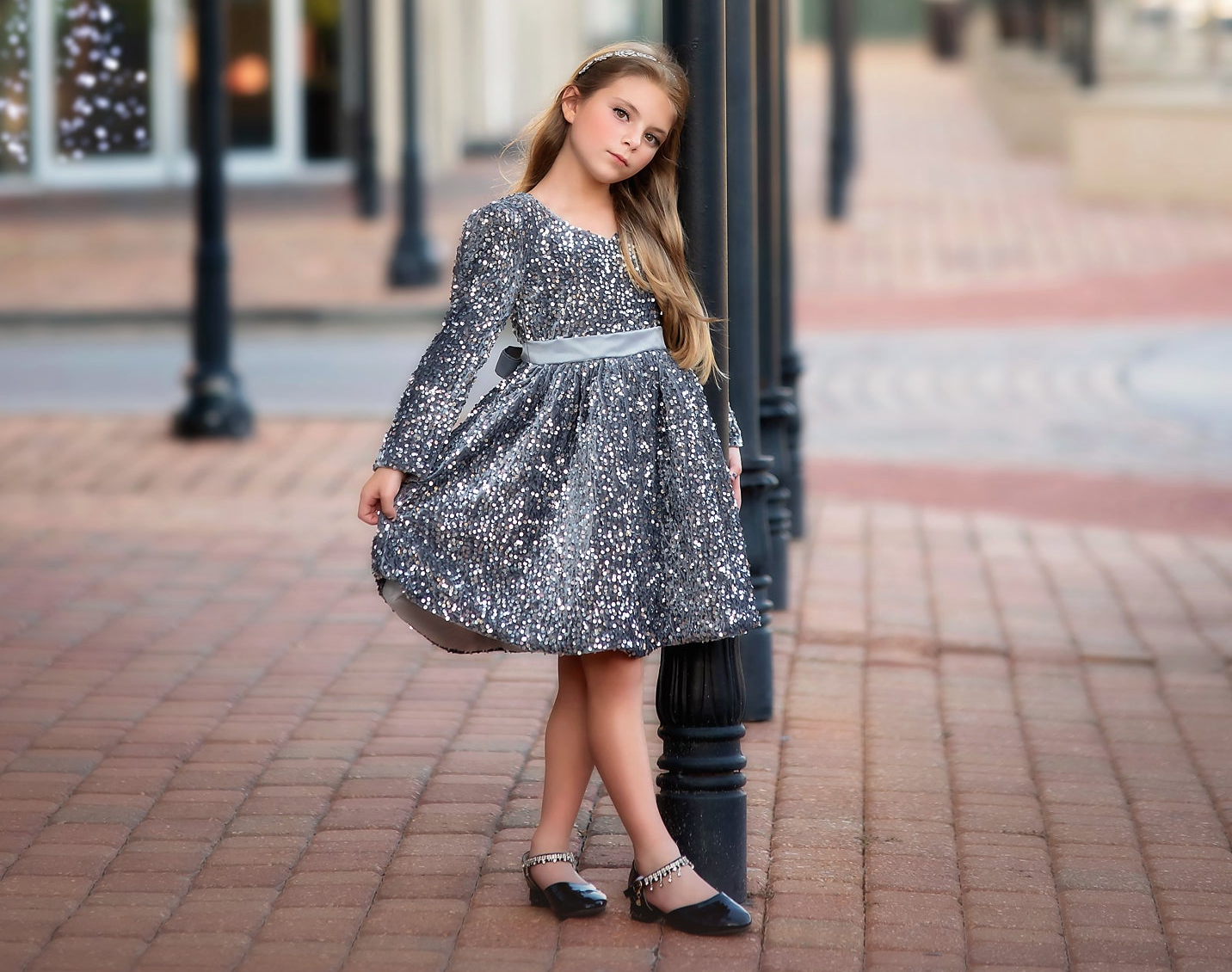 EMMA SEQUIN DRESS SILVER
