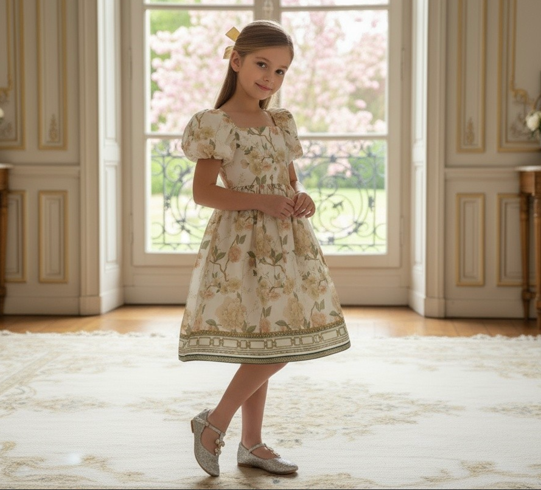 ARIELLE DRESS IVORY FLORAL