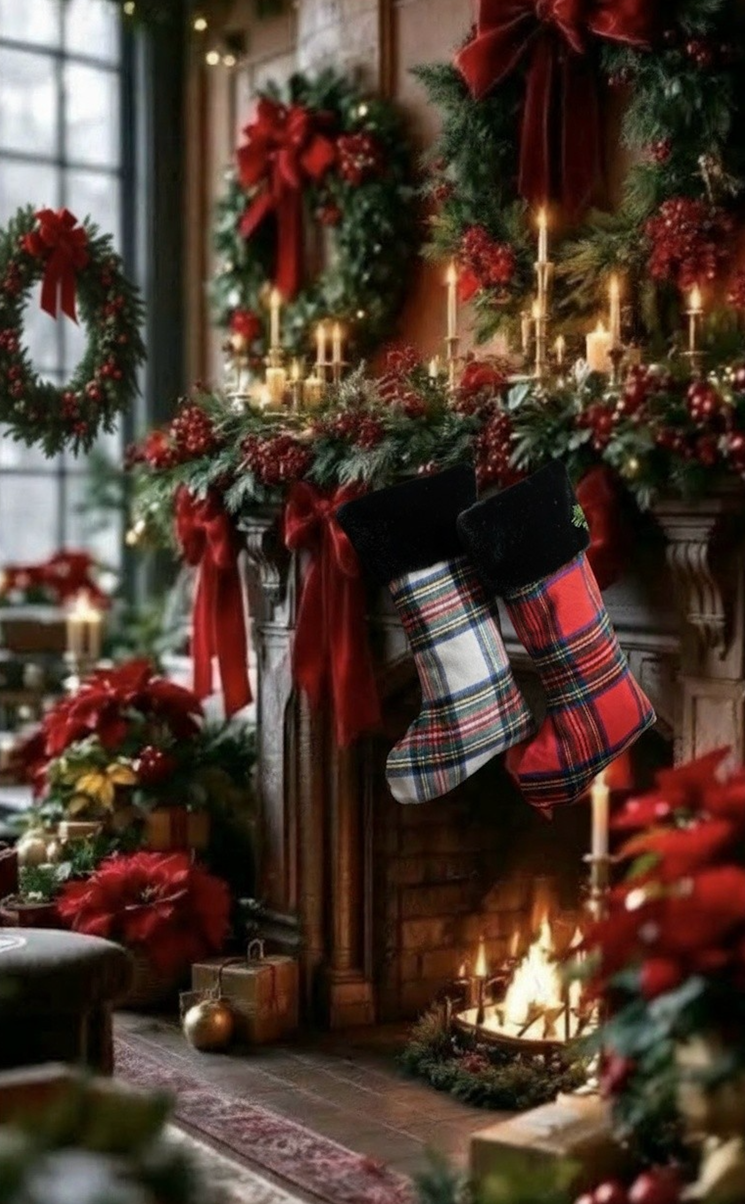 ST. ANDREWS TARTAN STOCKING CRIMSON