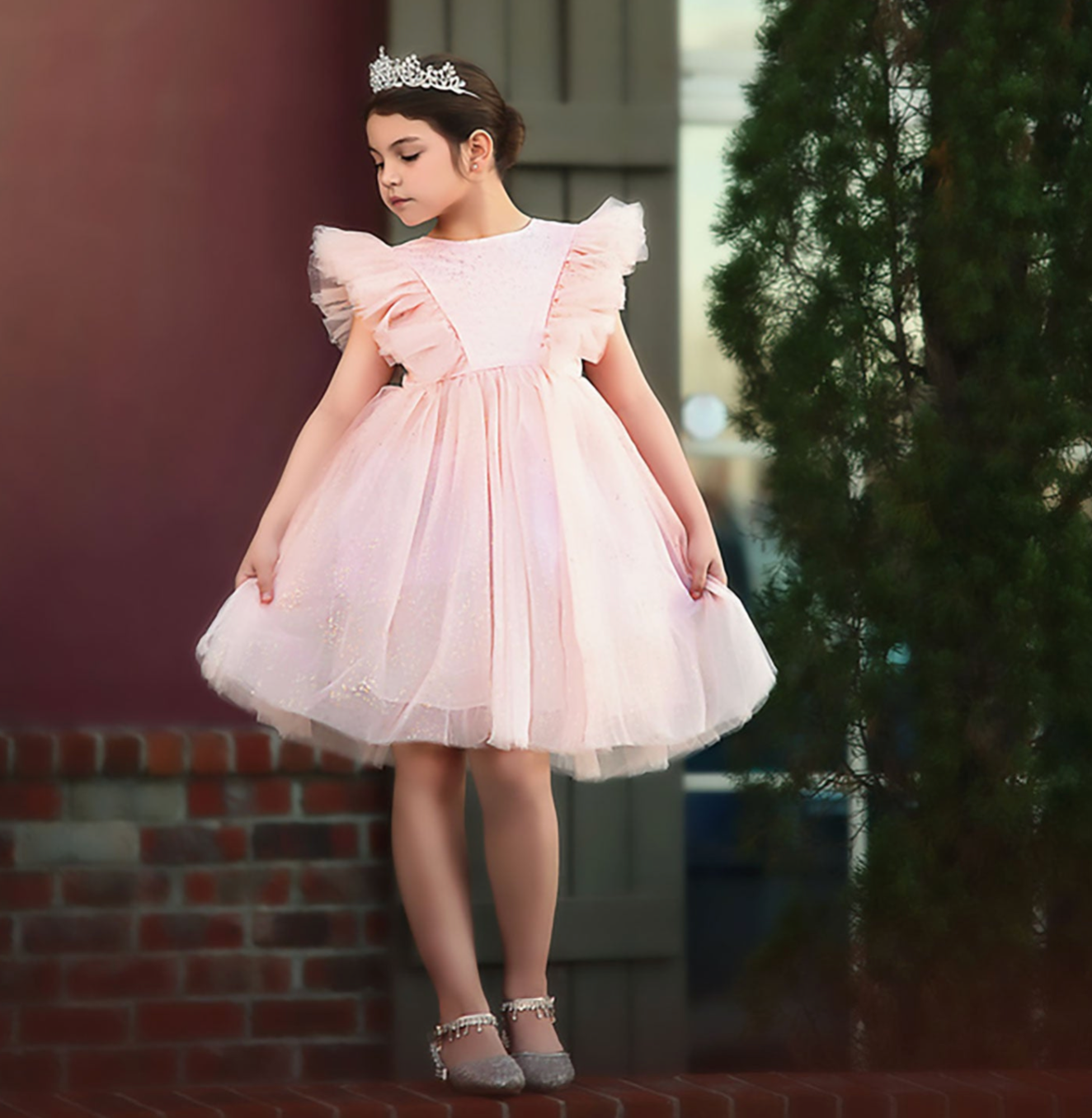 MILLY DRESS SPARKLE PINK