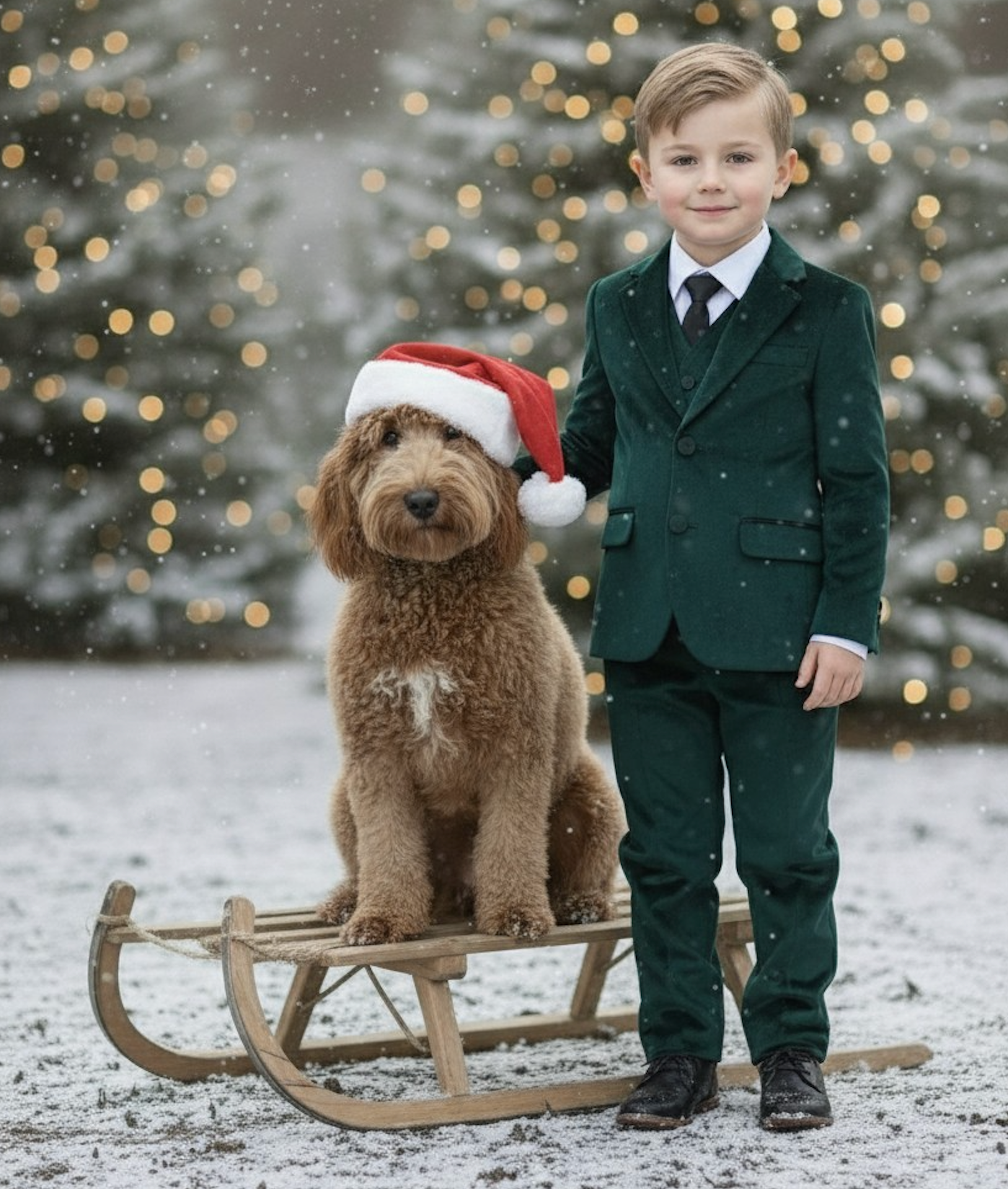 HANOVER EMERALD VELVET 3PC. SUIT