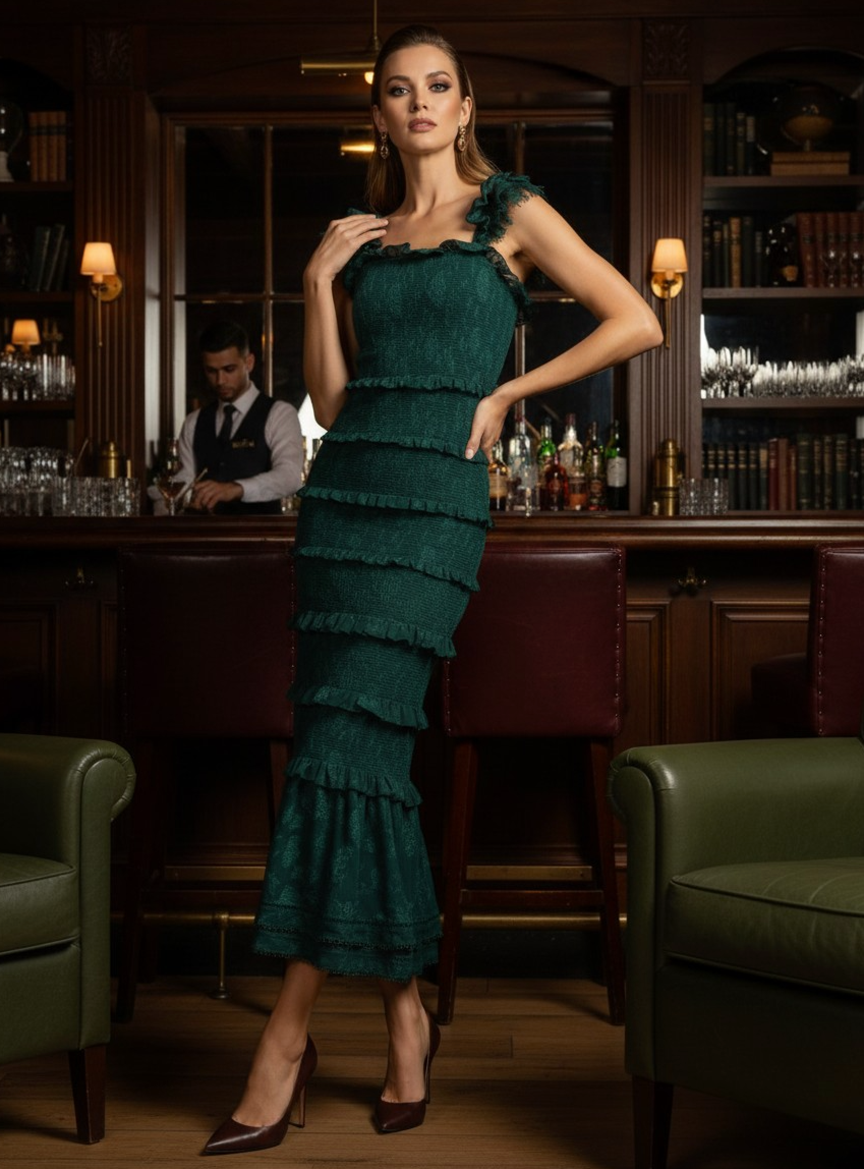 FRANCINE DRESS EMERALD