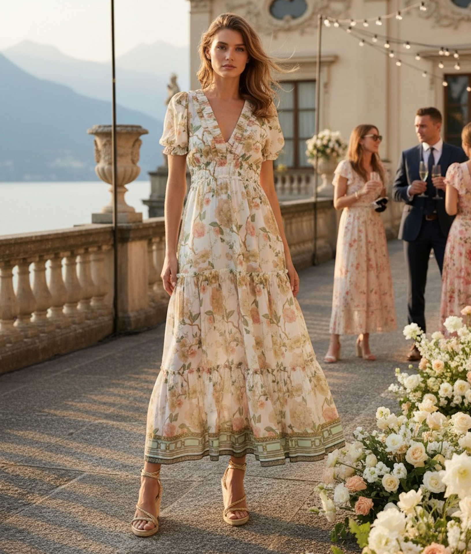 CAPUCINE DRESS IVORY FLORAL