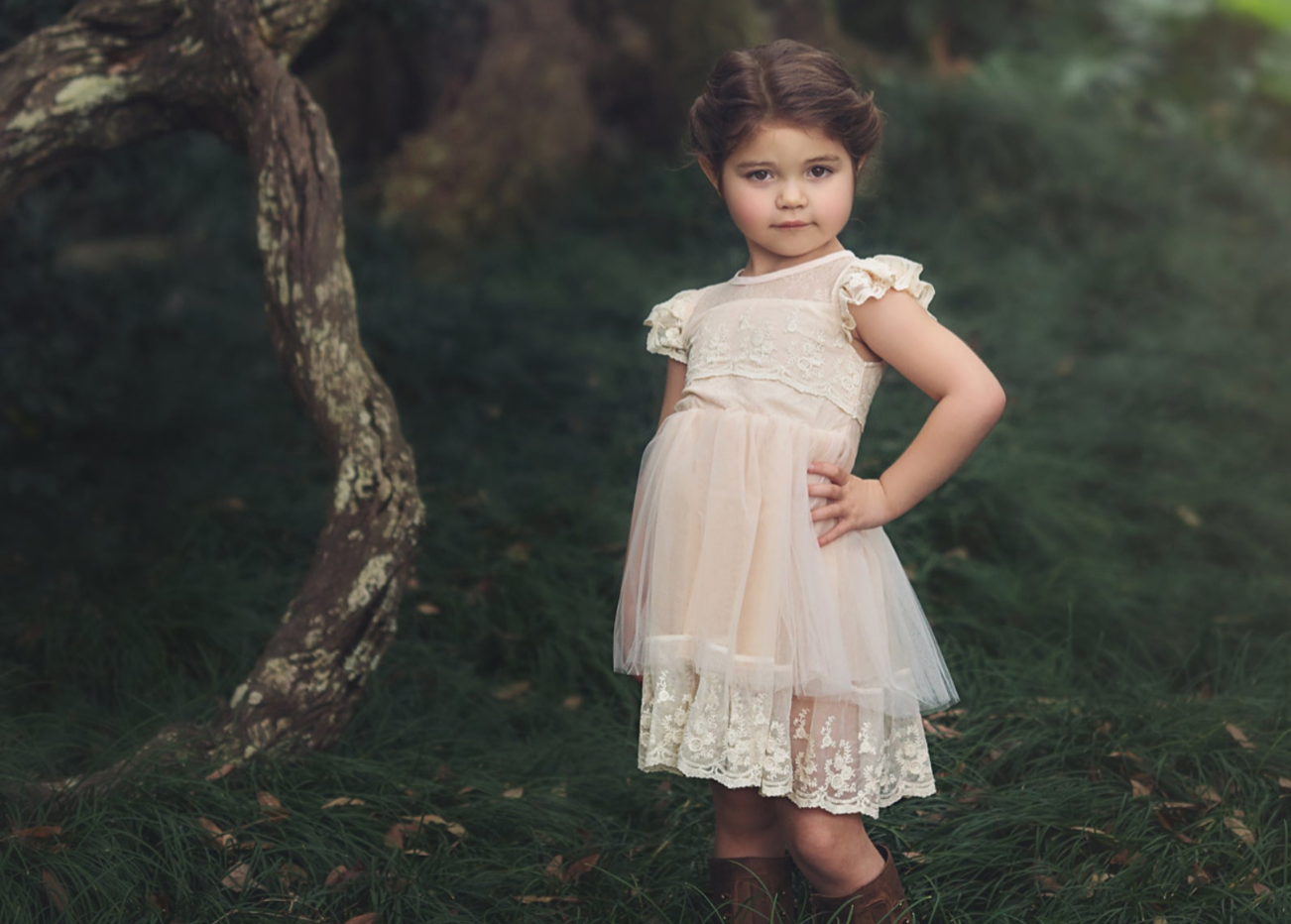 OLIVIA DRESS BUTTERSCOTCH