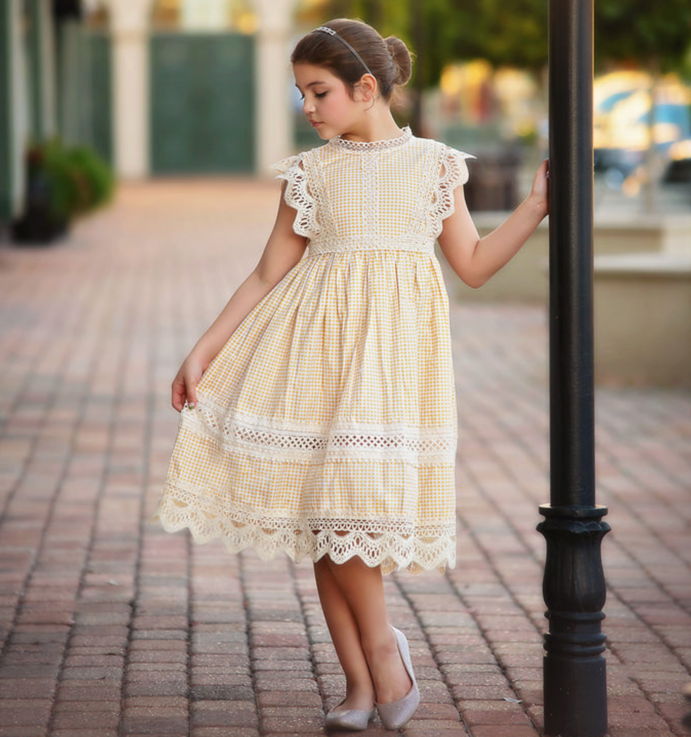 EVERLY DRESS YELLOW GINGHAM