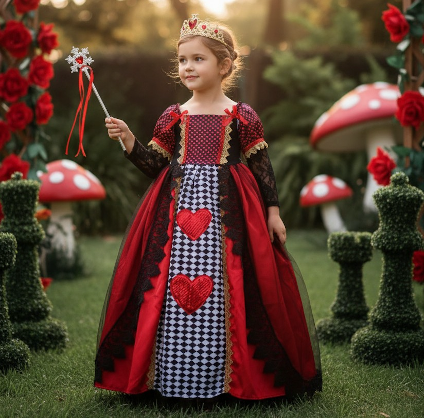 green emerald velvet dress Queen of Hearts Gown – Fairy Tong