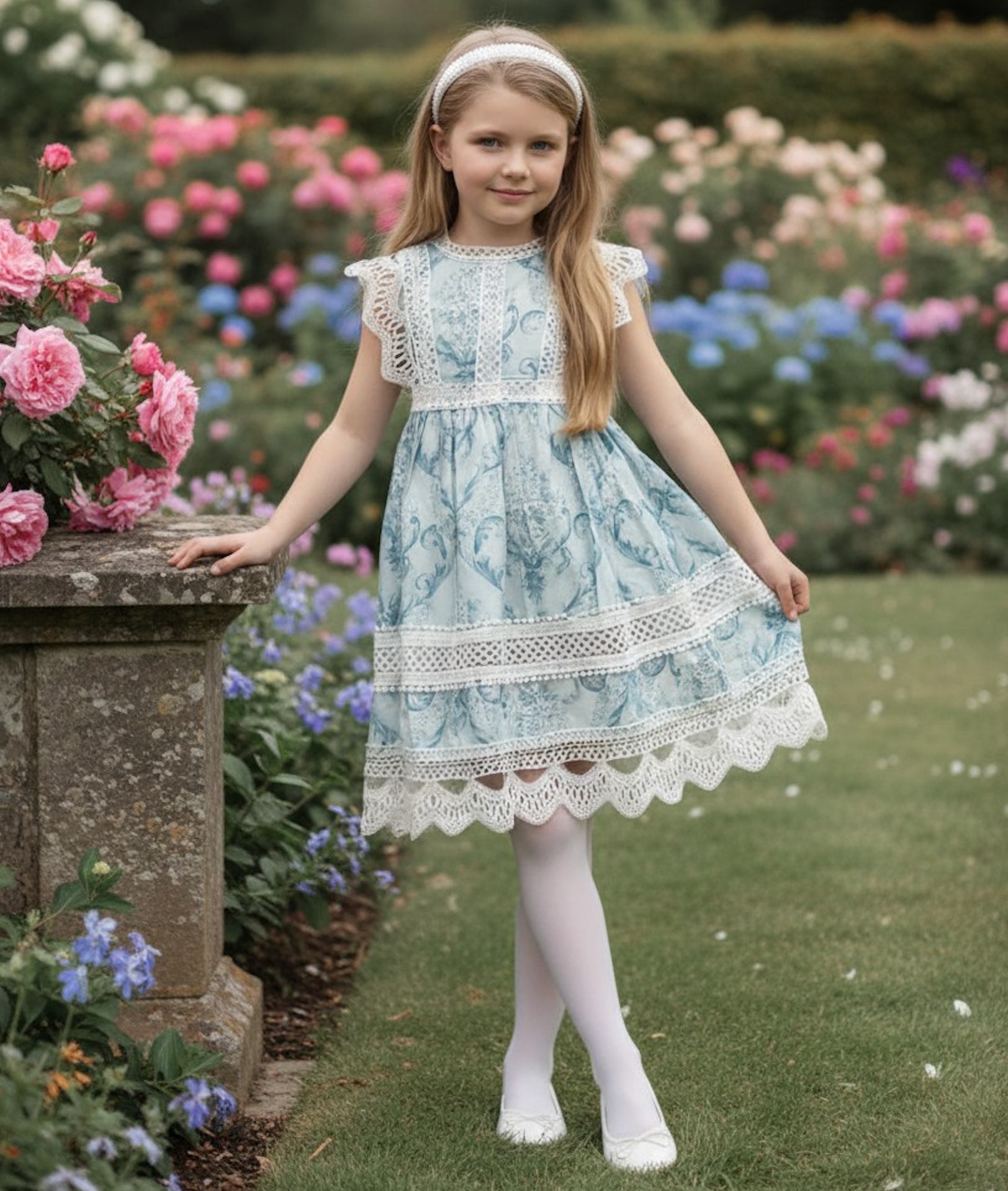 EVERLY DRESS BLUE FLORAL