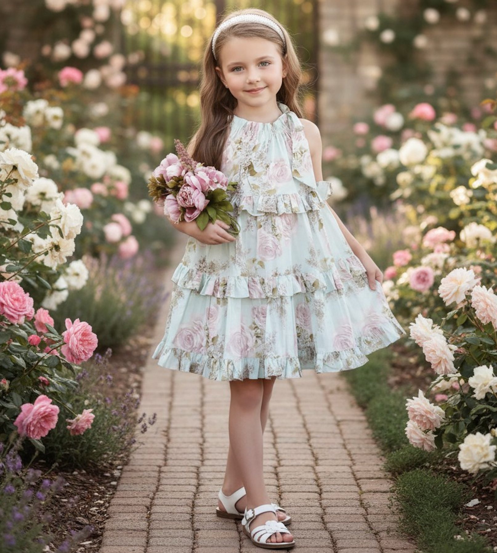 ZOEY DRESS CABBAGE ROSE