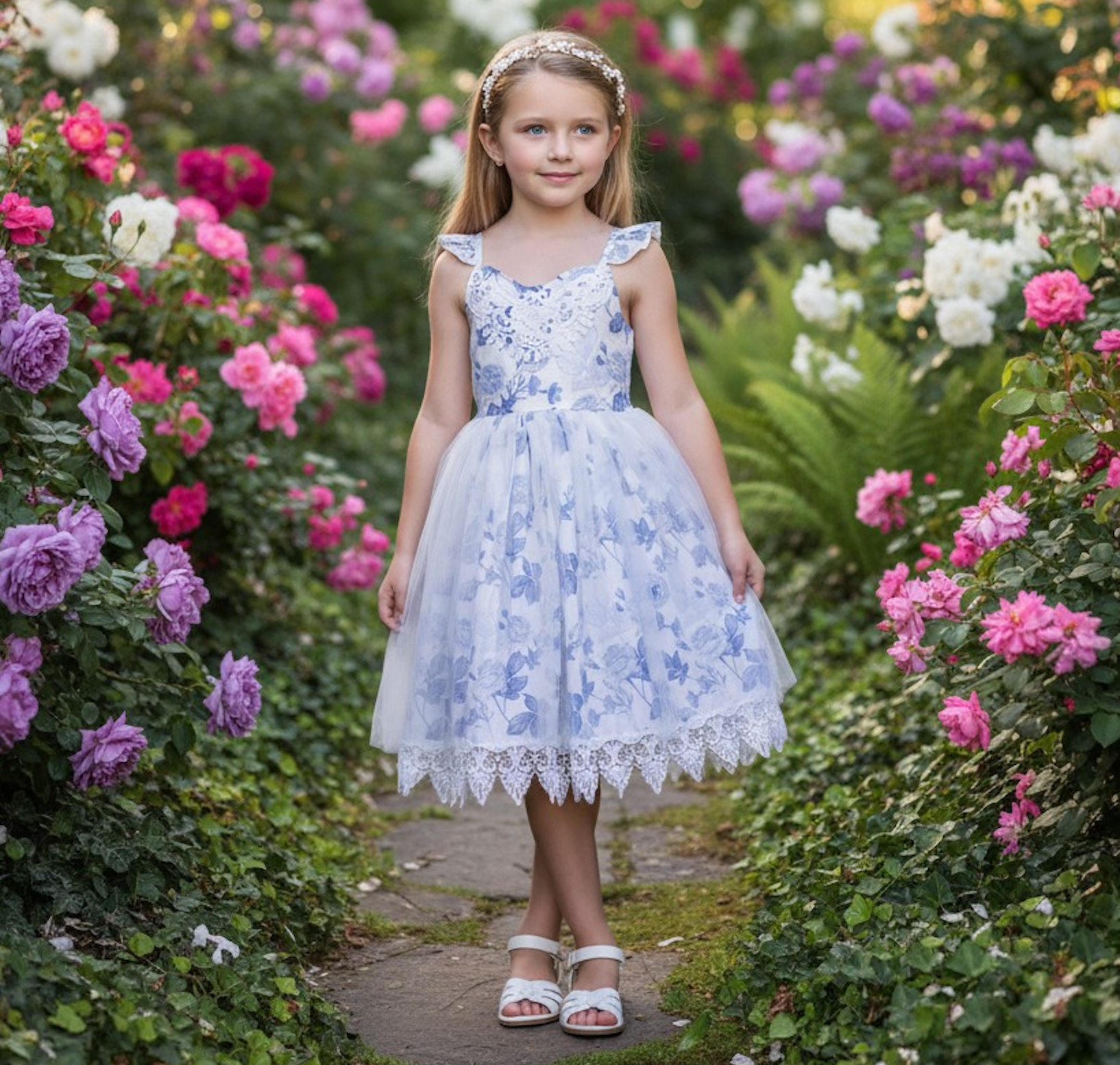 ABBY DRESS BLUE FLORAL