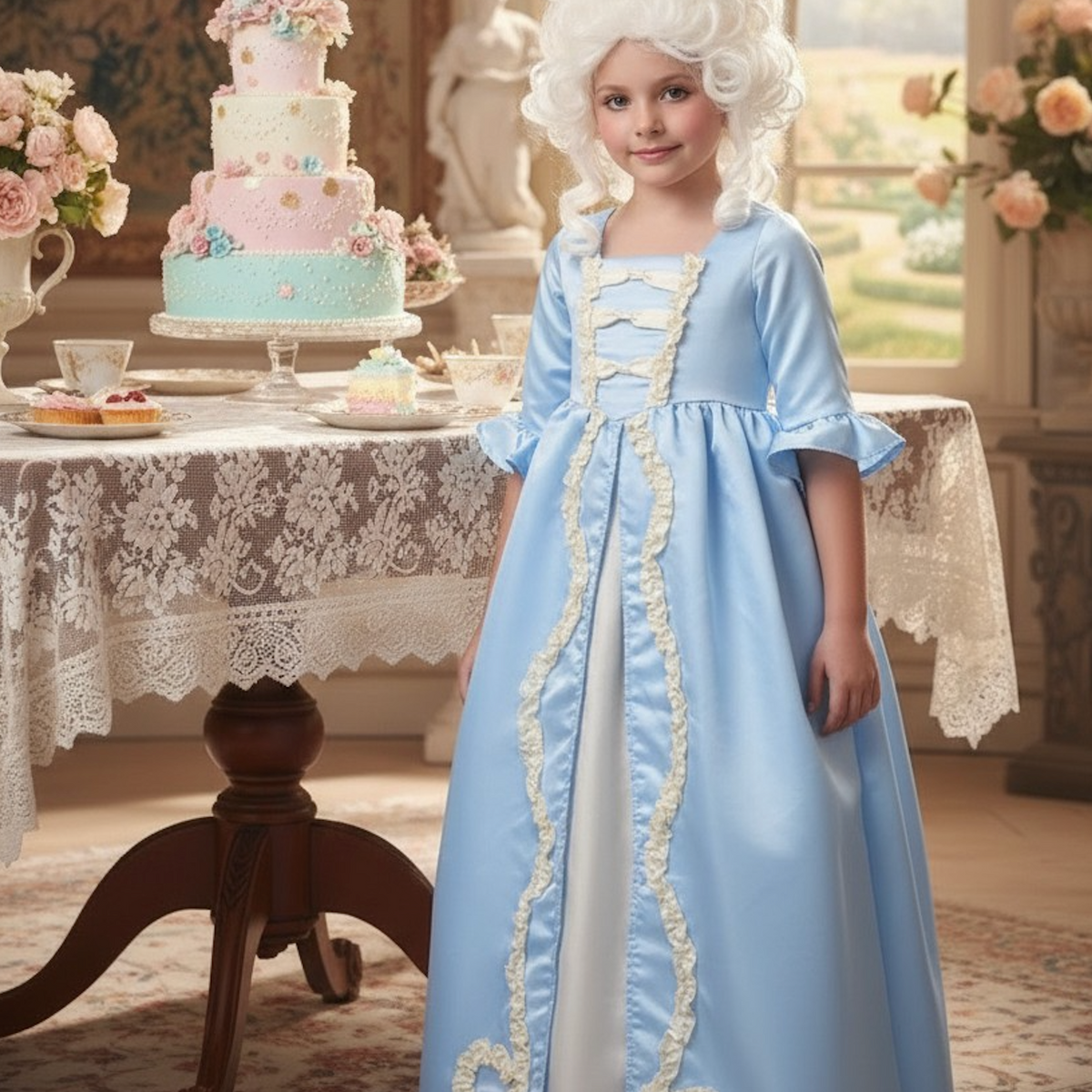 MARIE ANTOINETTE GOWN BLUE
