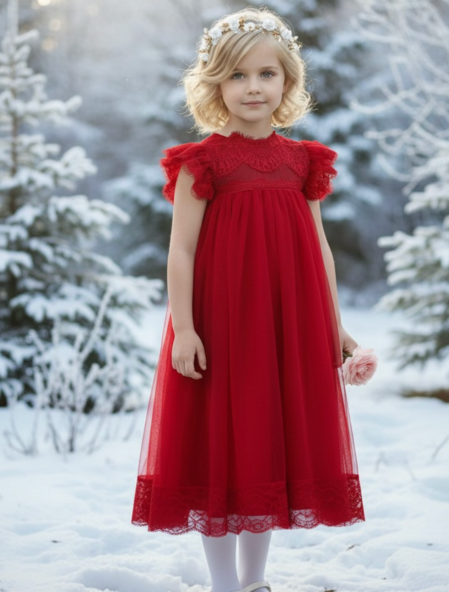 ADRIANA DRESS CRIMSON