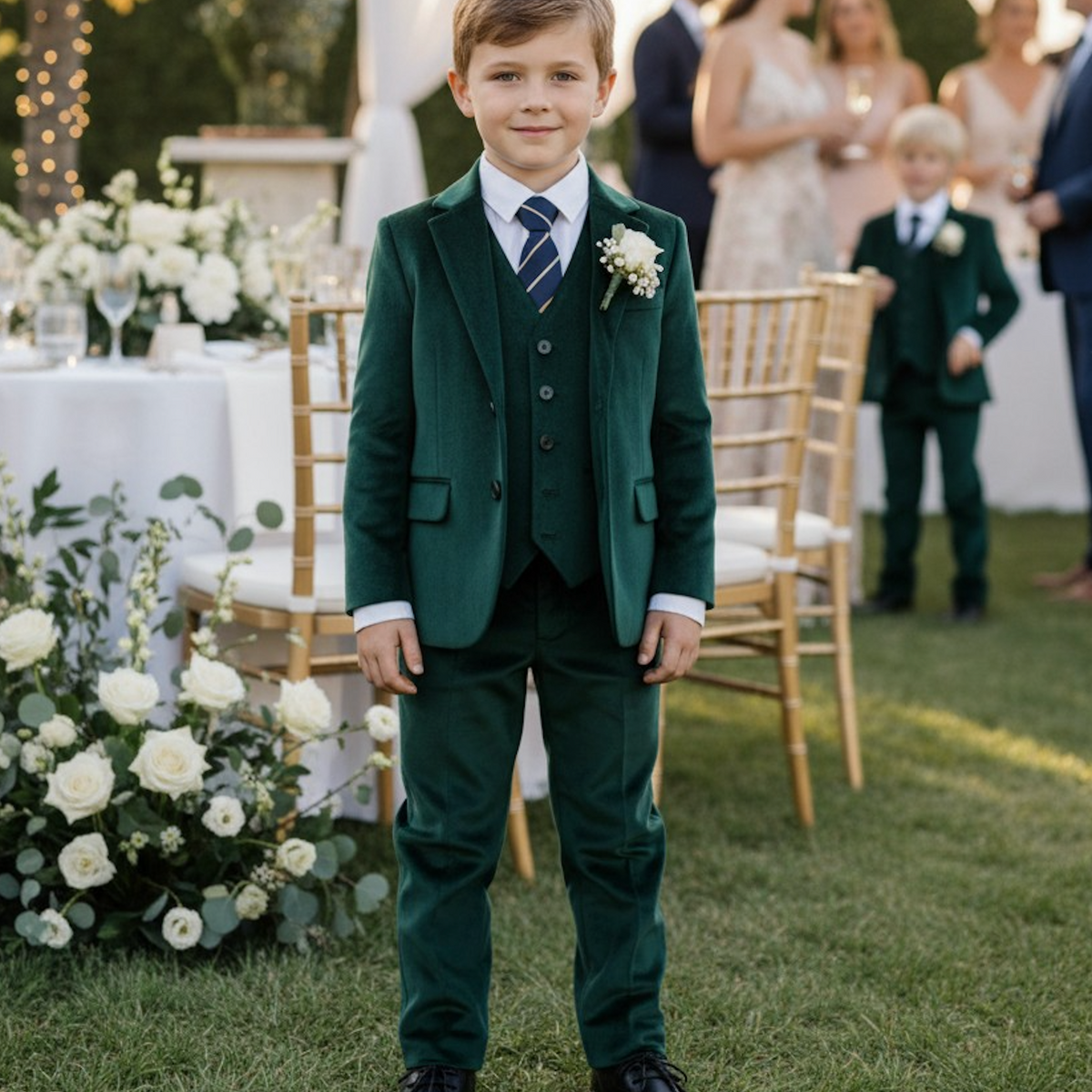 emerald thirteen リネンセットアップ Hanover Emerald Velvet 3pc. Suit