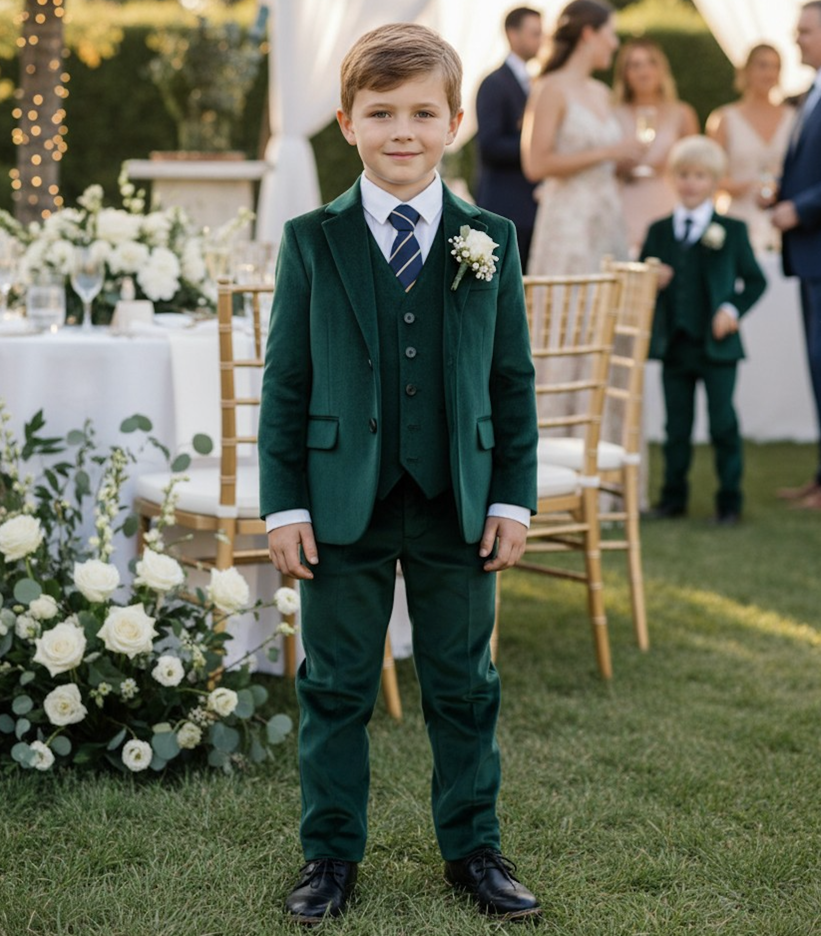 HANOVER EMERALD VELVET 3PC. SUIT