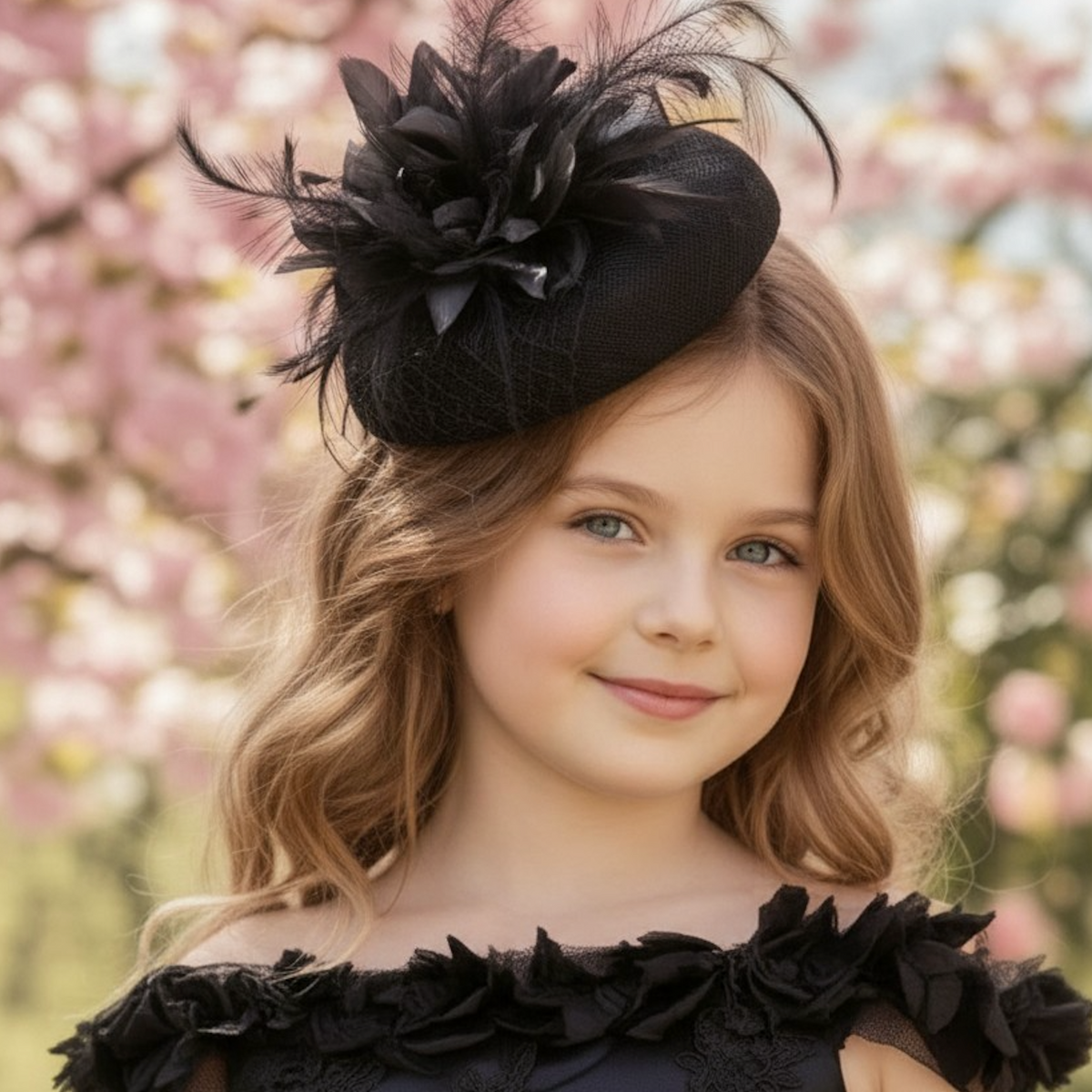 Black Pillbox Hat