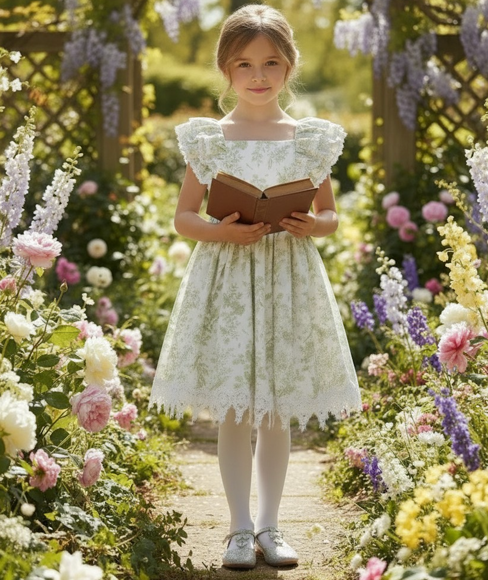 ANNA DRESS GREEN FLORAL