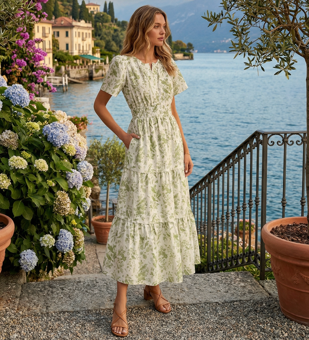 Lina Maxi Dress Green Floral XL (14/16) Lina Maxi Dress Green Floral XL (14/16)