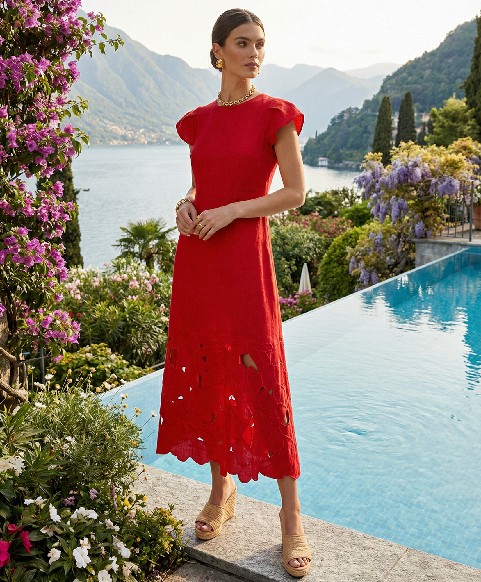 knee length dresses for ladies Antoinette Midi Dress- Rumored – Henry Ellis main image 1