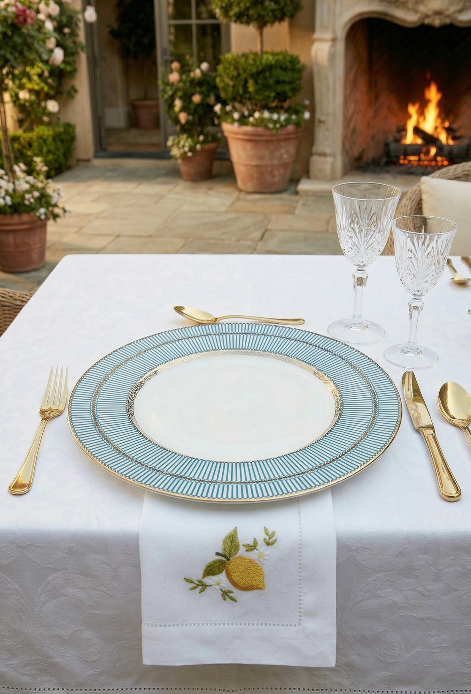 CORINNE 13" BONE CHINA CHARGER PLATE