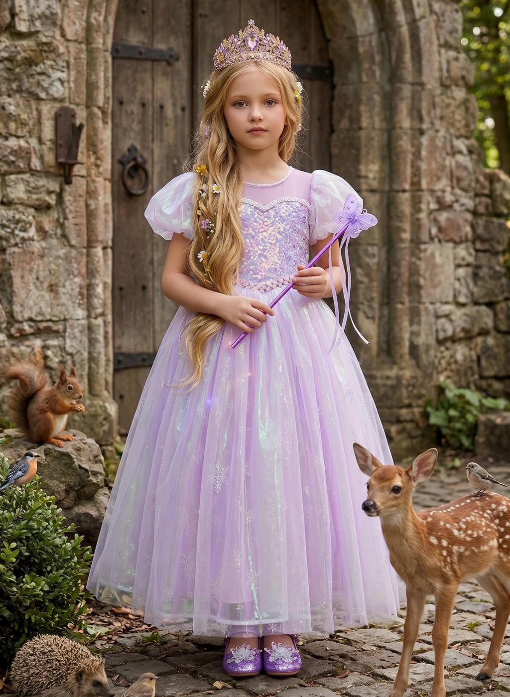 trish scully princess dress STARDUST Size:Pant Size 46 (Belt Size 48) top tray jewelled bodice will have Granny Squares Beach Dress
