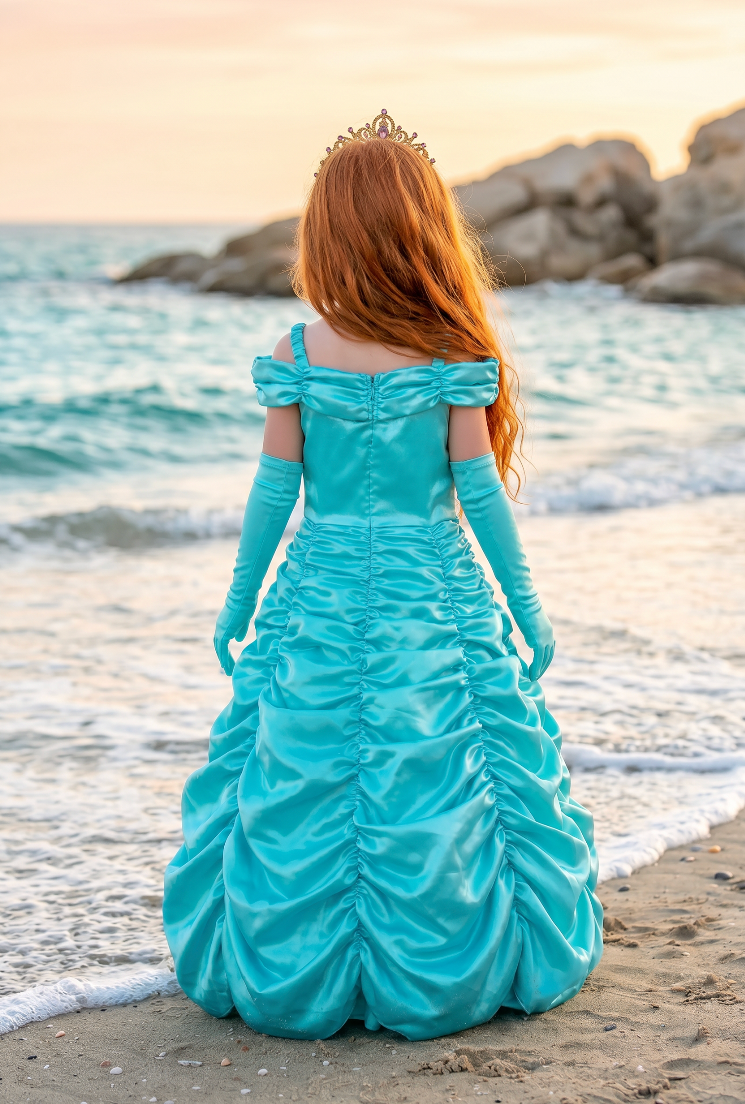strapless open back dress Mermaid Princess