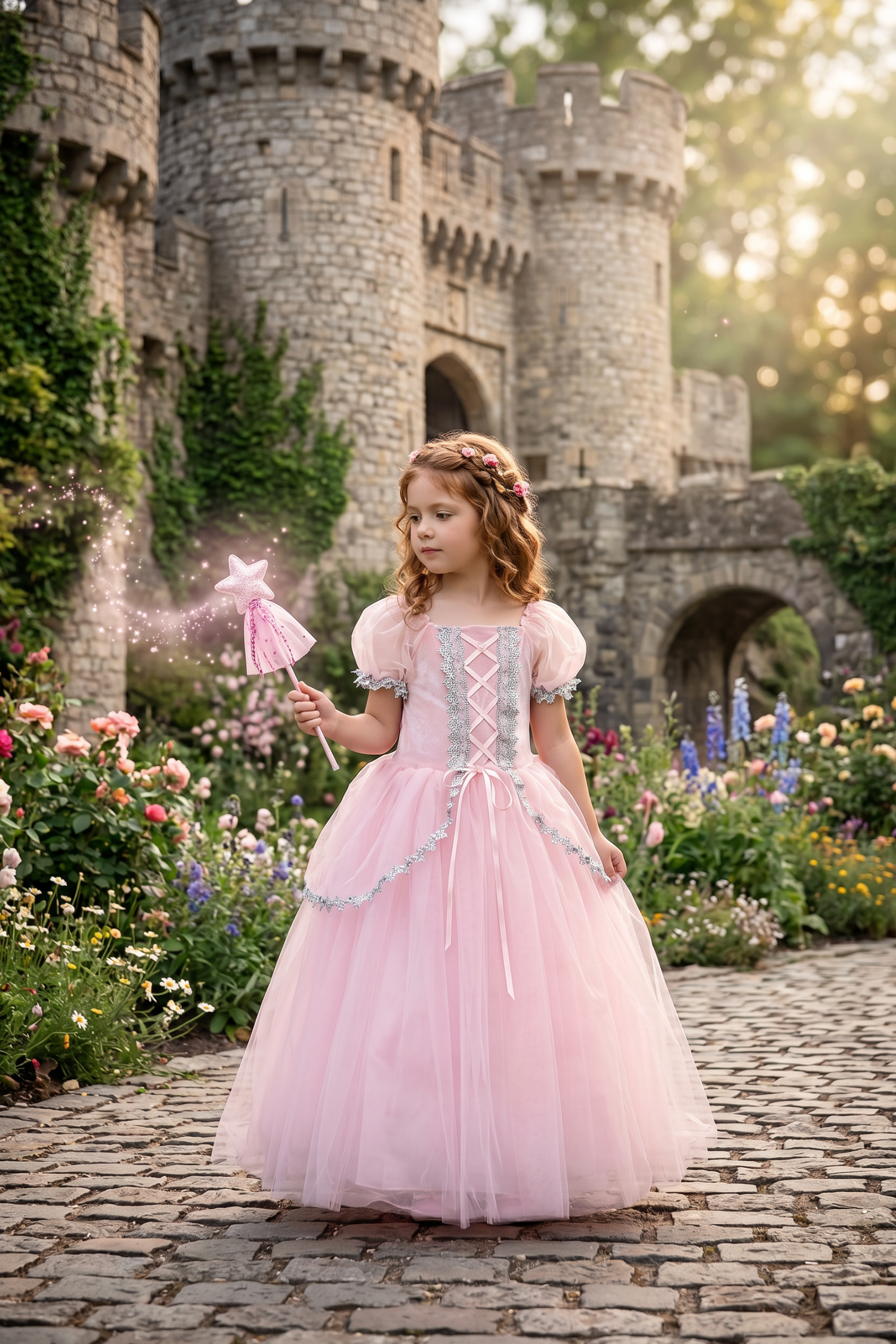 girl princess dress PRINCESS GLINDA DRESS & WAND SET 12