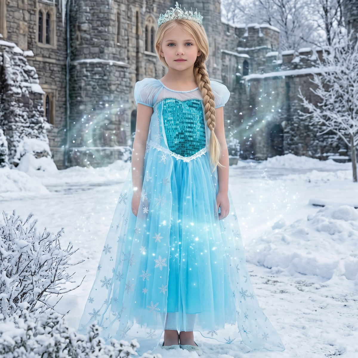 strapless open back dress Shop Ice Queen Costume & Dress For Girls at Trishscully