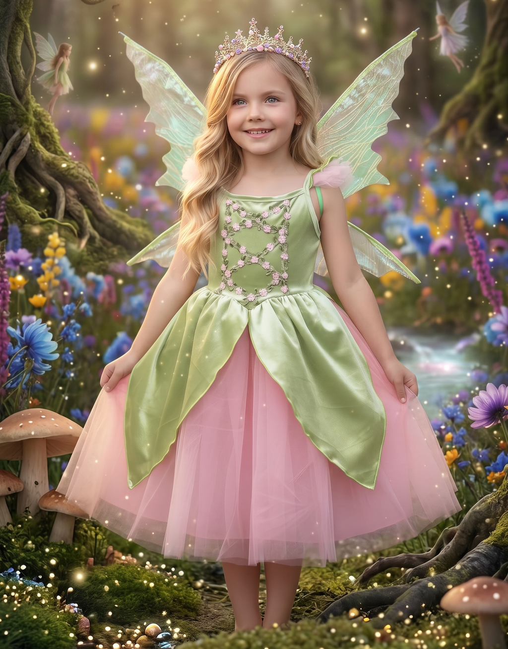 FANCIFUL FAIRY DRESS & WING SET