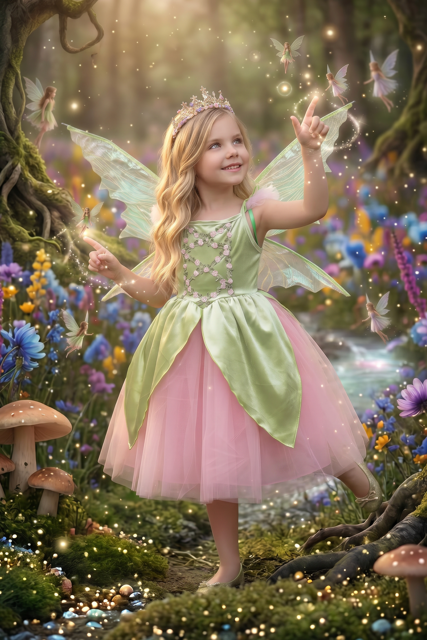 The Fanciful Fairy Dress & Wing Set 7