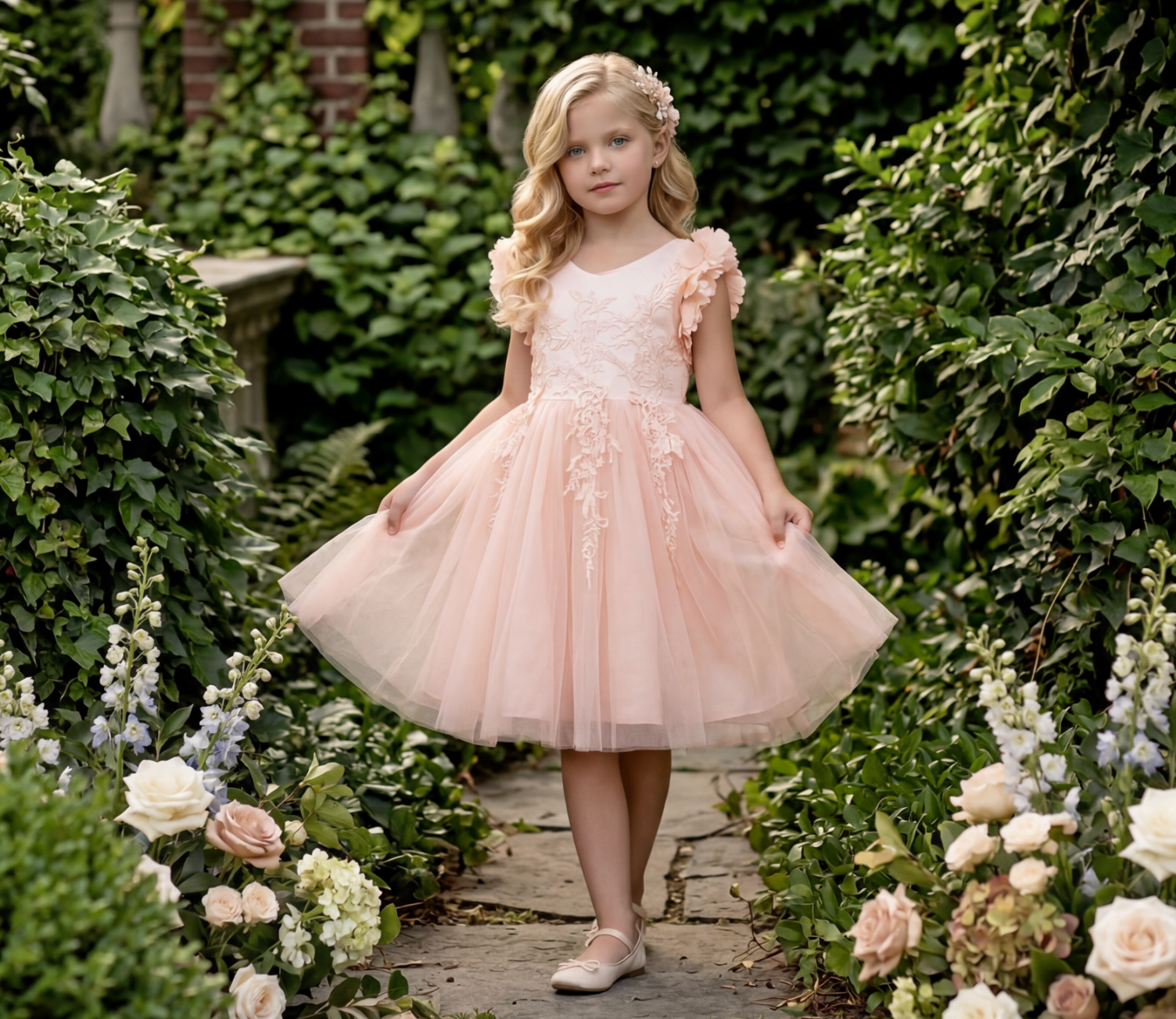 BIANCA DRESS PEACHY PINK