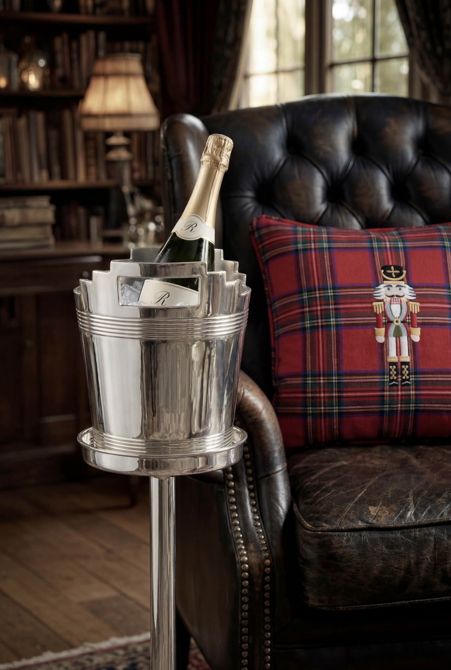 SILVER PLATED BRADFORD CHAMPAGNE BUCKET STAND