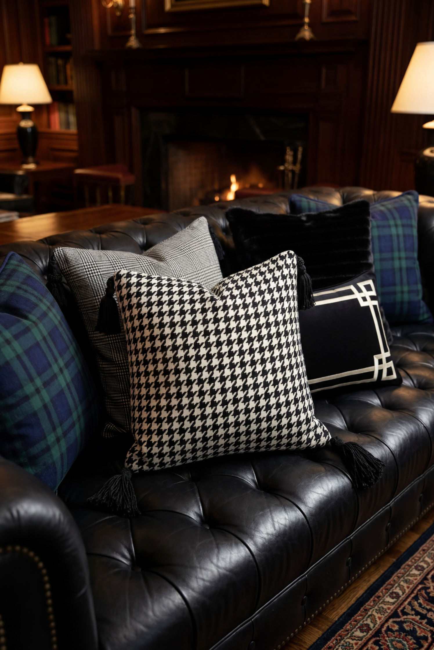 KENSINGTON HOUNDSTOOTH PILLOW