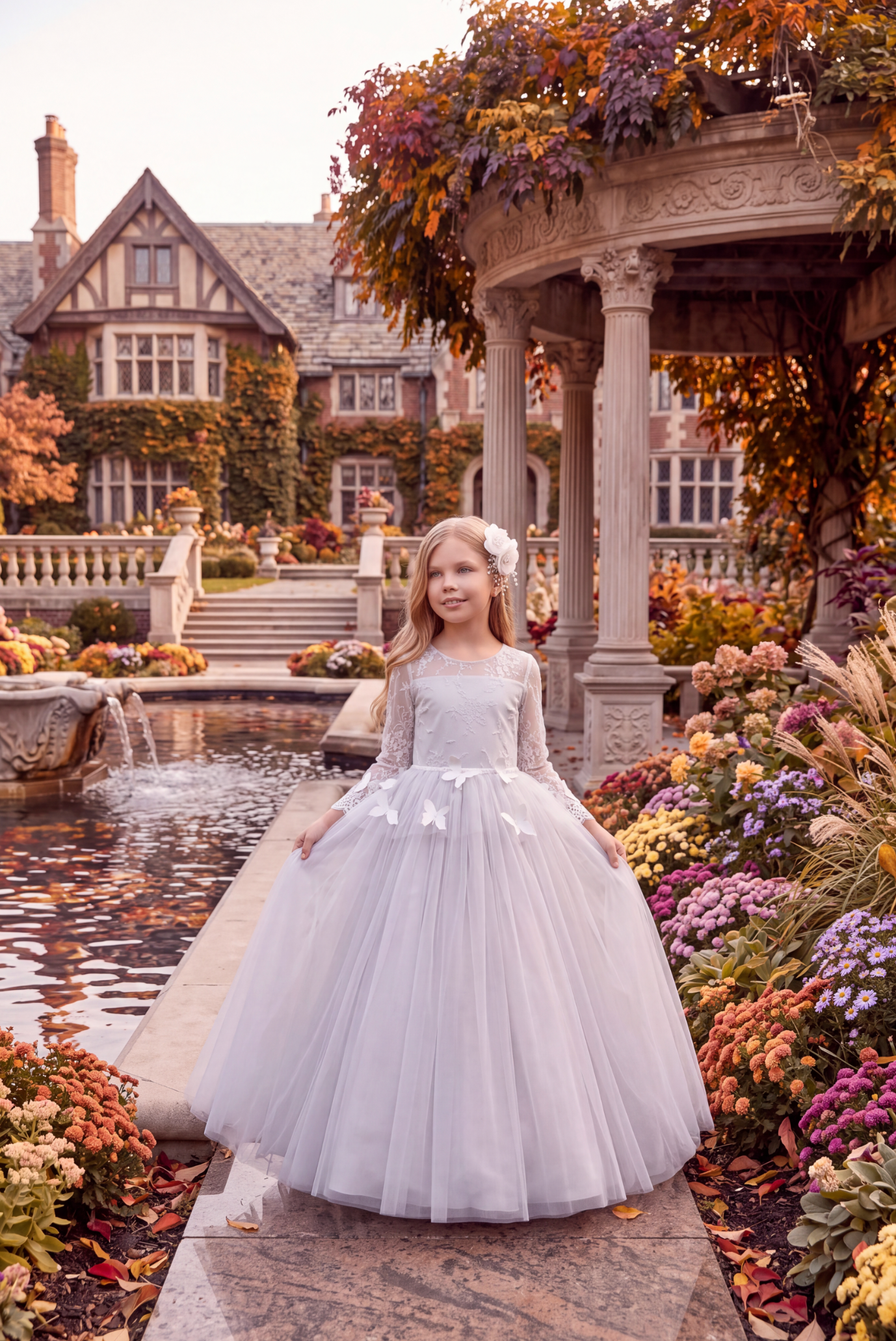 MARIPOSA GOWN SILVER