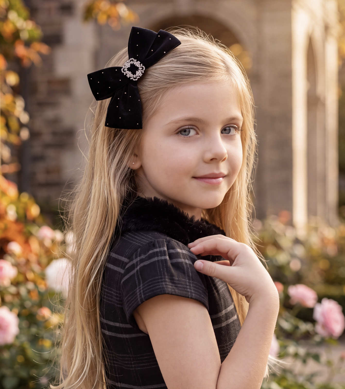 RAYE VELVET BOW BLACK