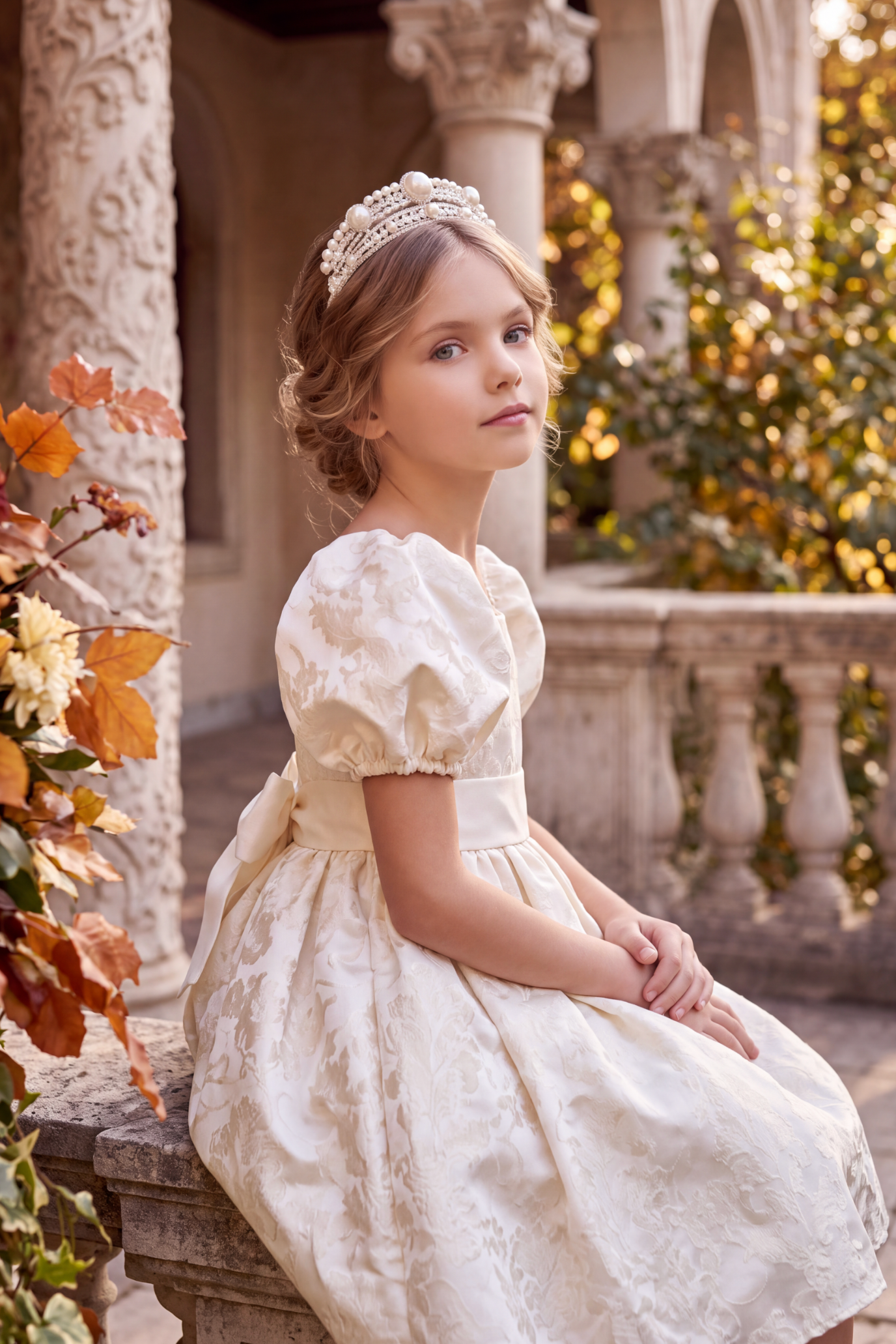 ARIELLE DRESS IVORY JACQUARD