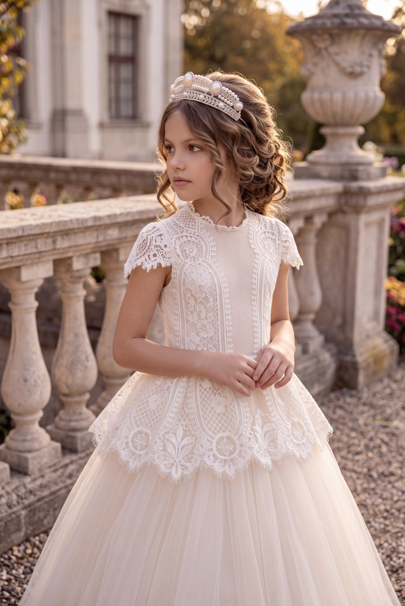 GWENDOLYN GOWN-WHITE/NATURAL