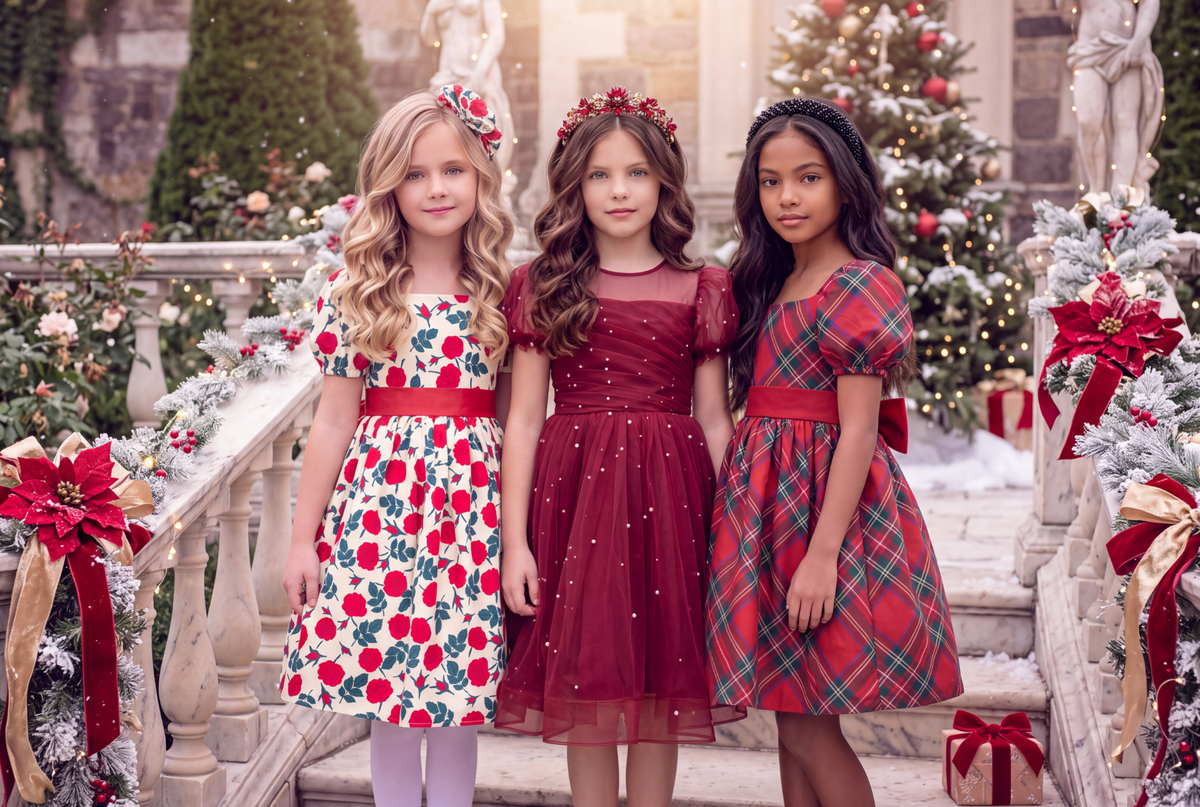 ARIELLE DRESS STEWART TARTAN
