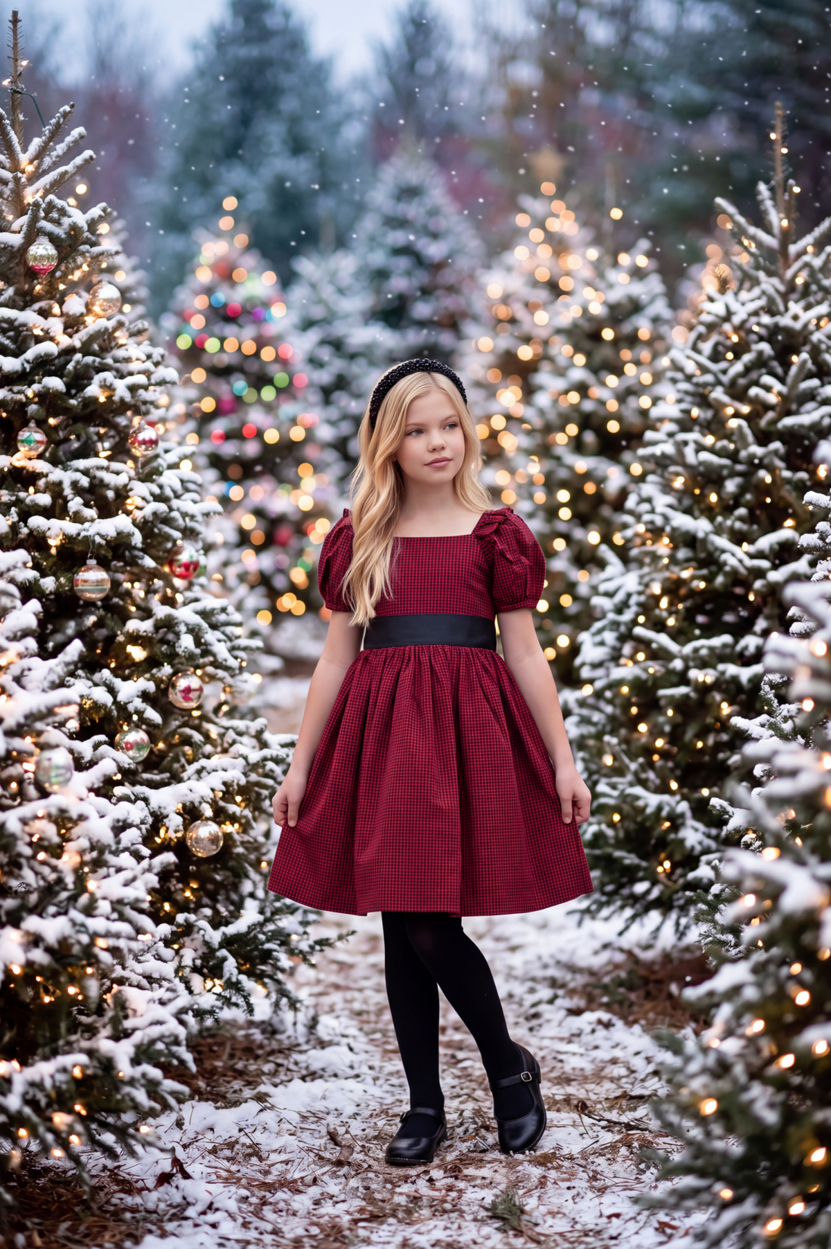 ARIELLE DRESS CRIMSON BUFFALO CHECK
