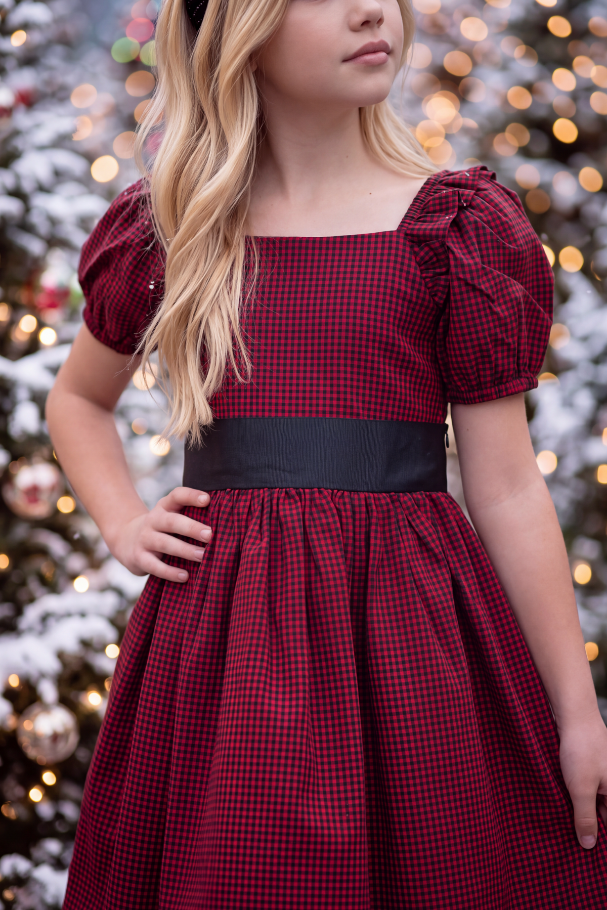 ARIELLE DRESS CRIMSON BUFFALO CHECK