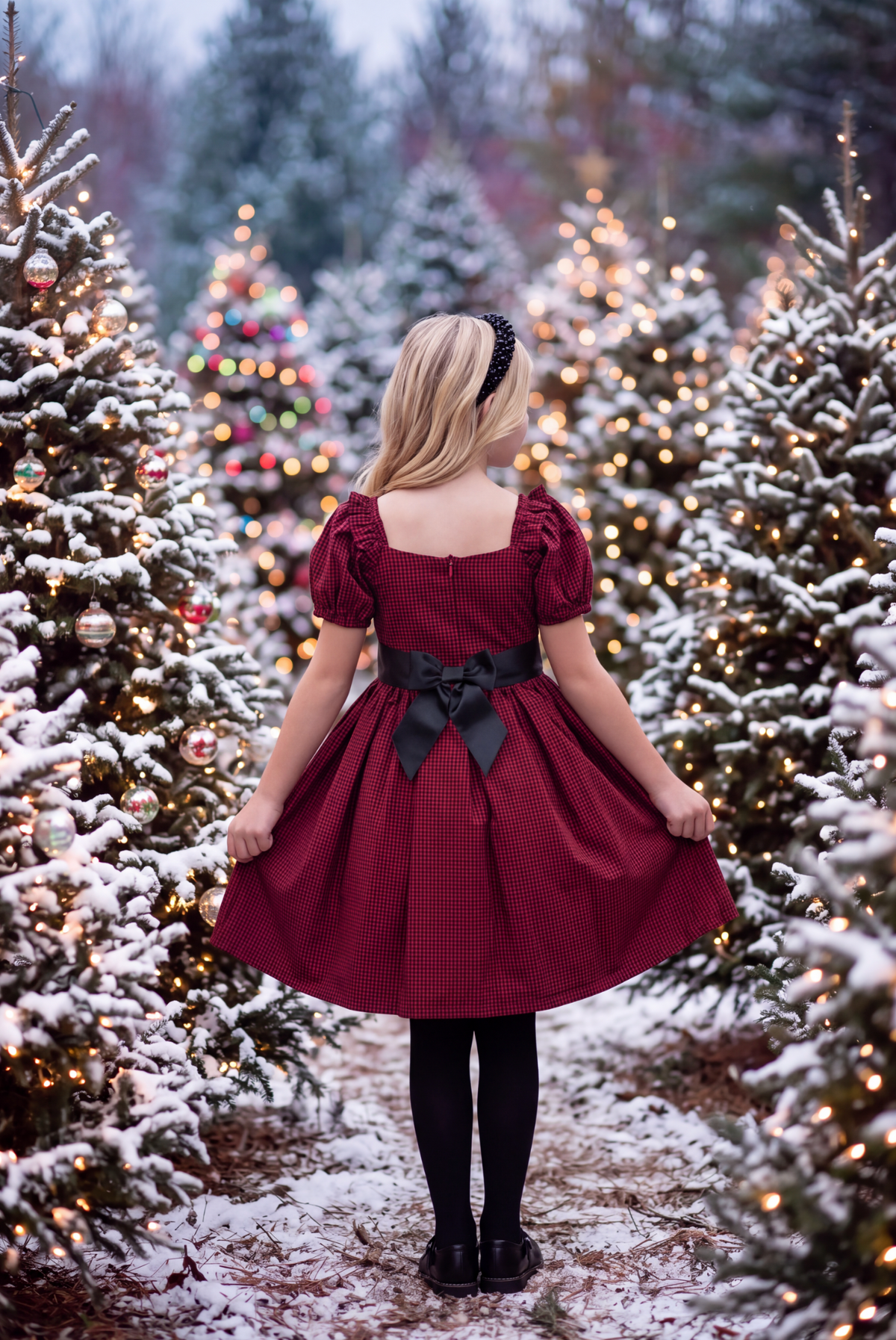 ARIELLE DRESS CRIMSON BUFFALO CHECK