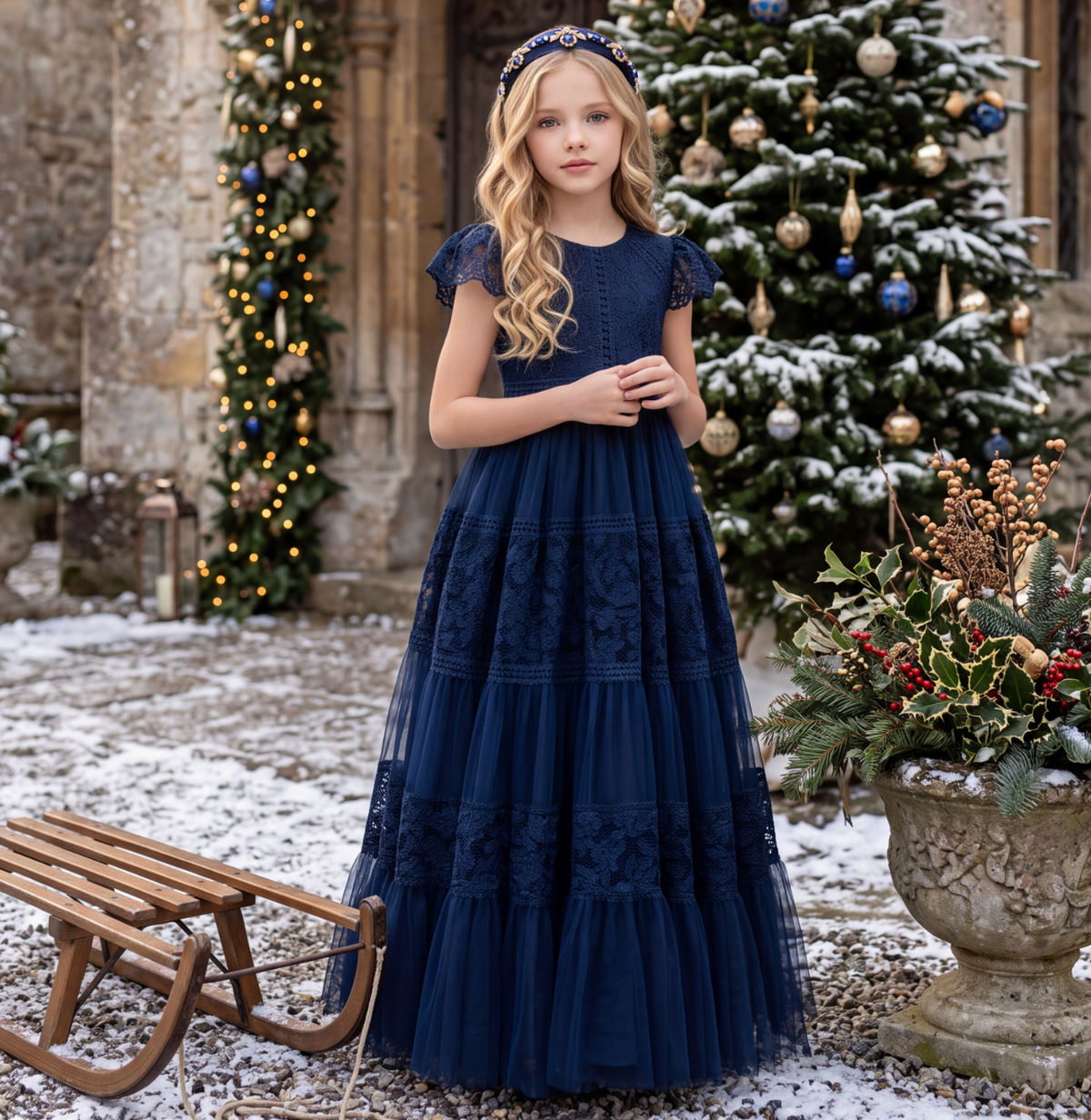 CATERINA DRESS NAVY