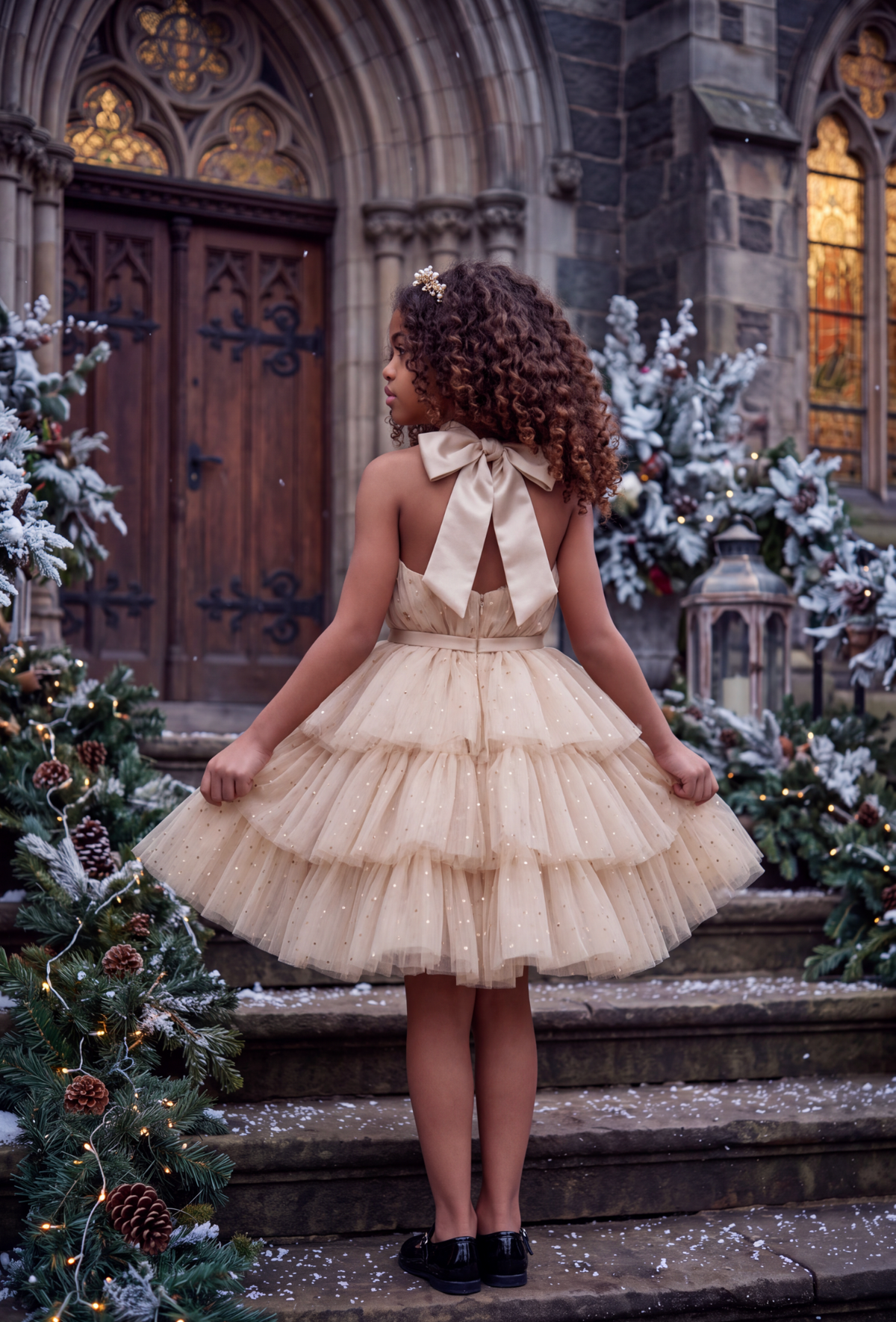 AMEERAH DRESS CHAMPAGNE